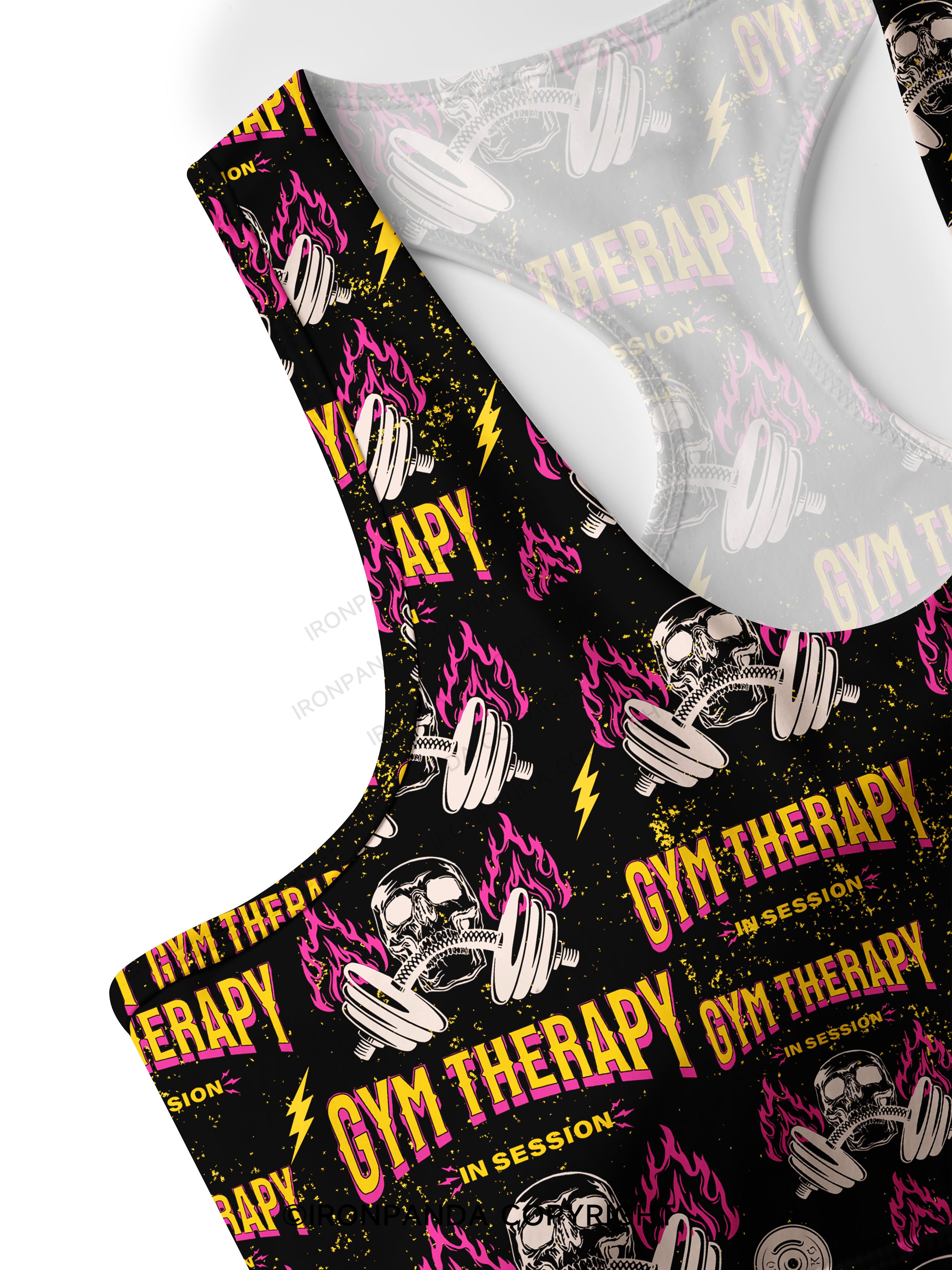 GYM THERAPY IN SESSION Racerback Sports Bra