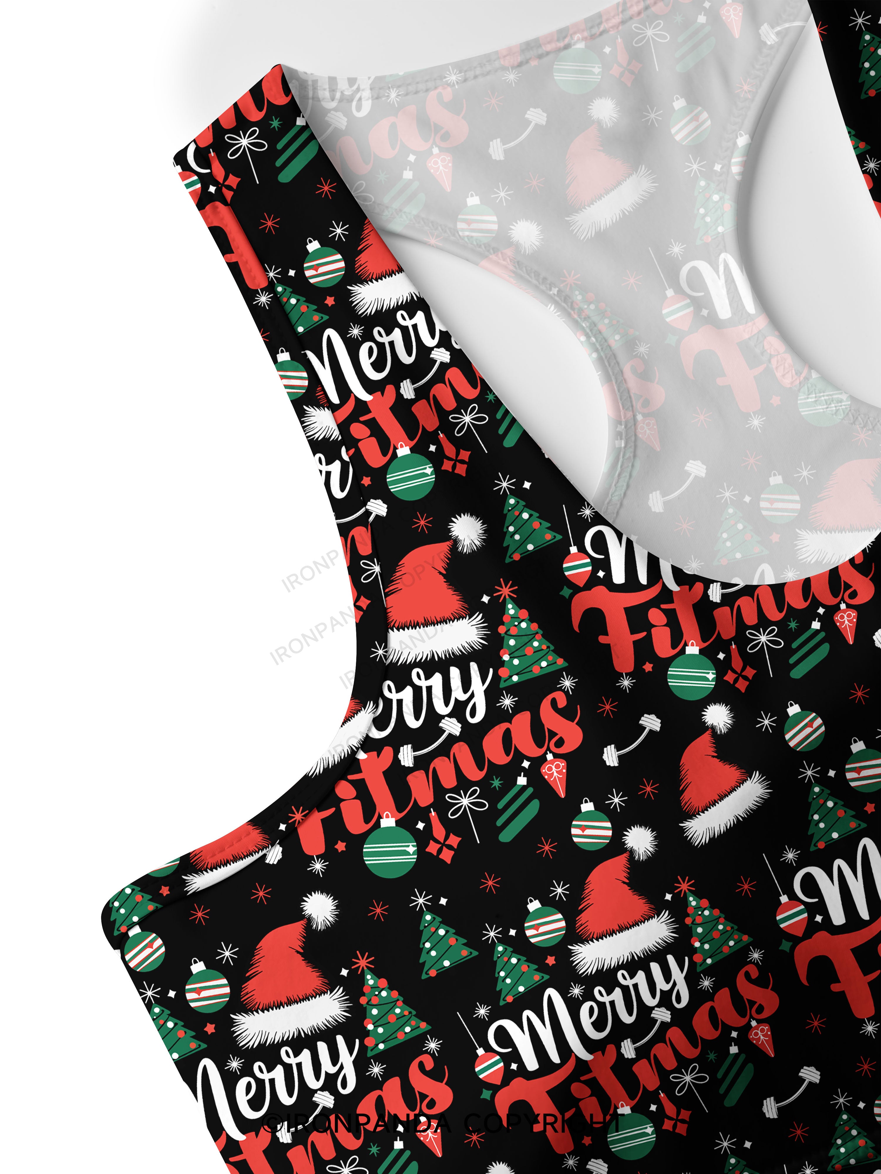 Merry Fitmas Racerback Sports Bra