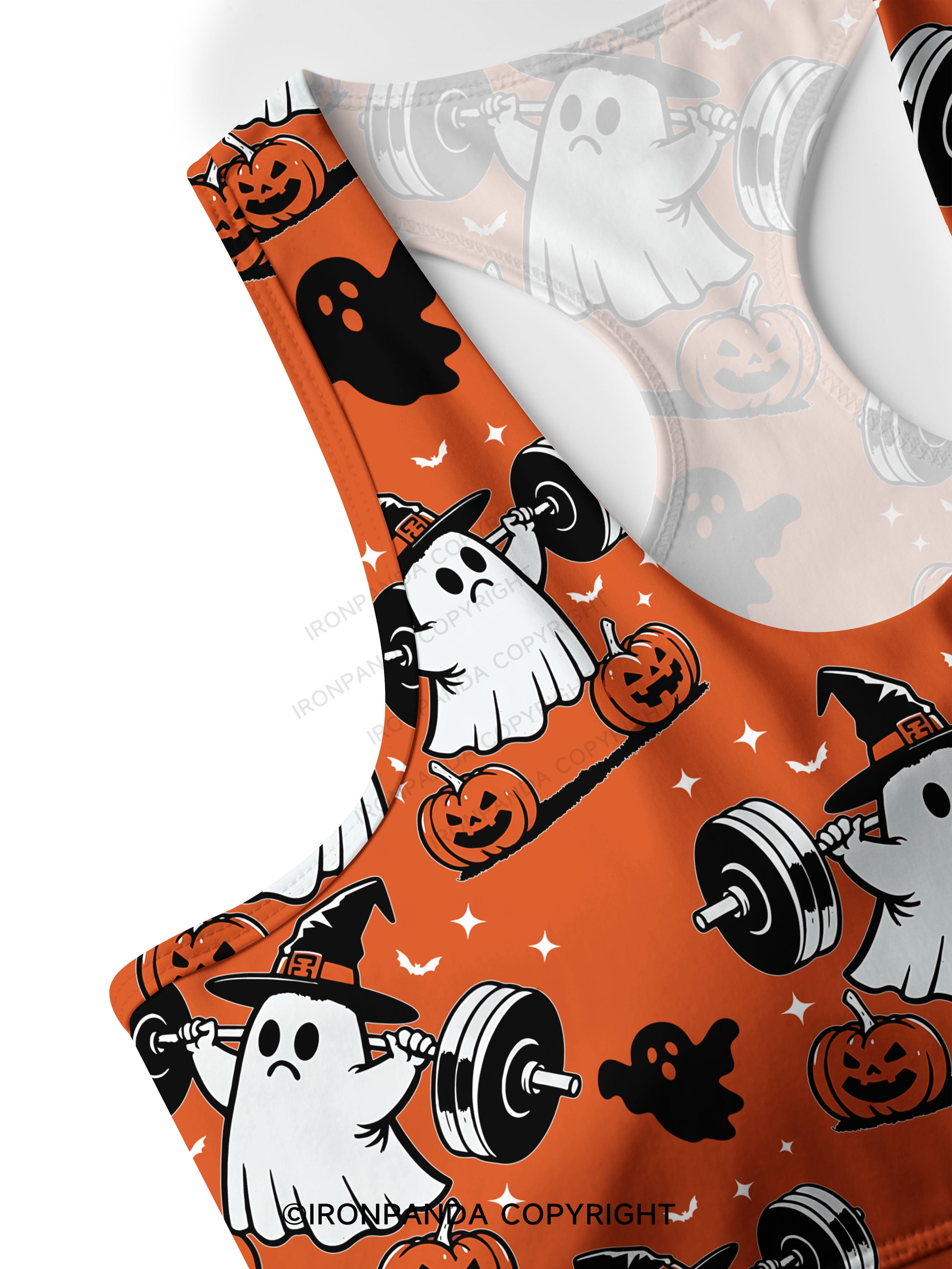 NO TRICKS JUST REPS Racerback Sports Bra
