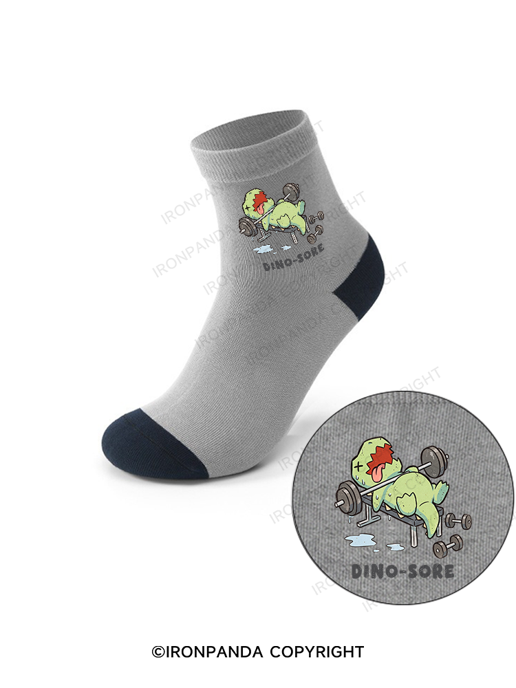 DINO-SORE FUNNY Crew Socks
