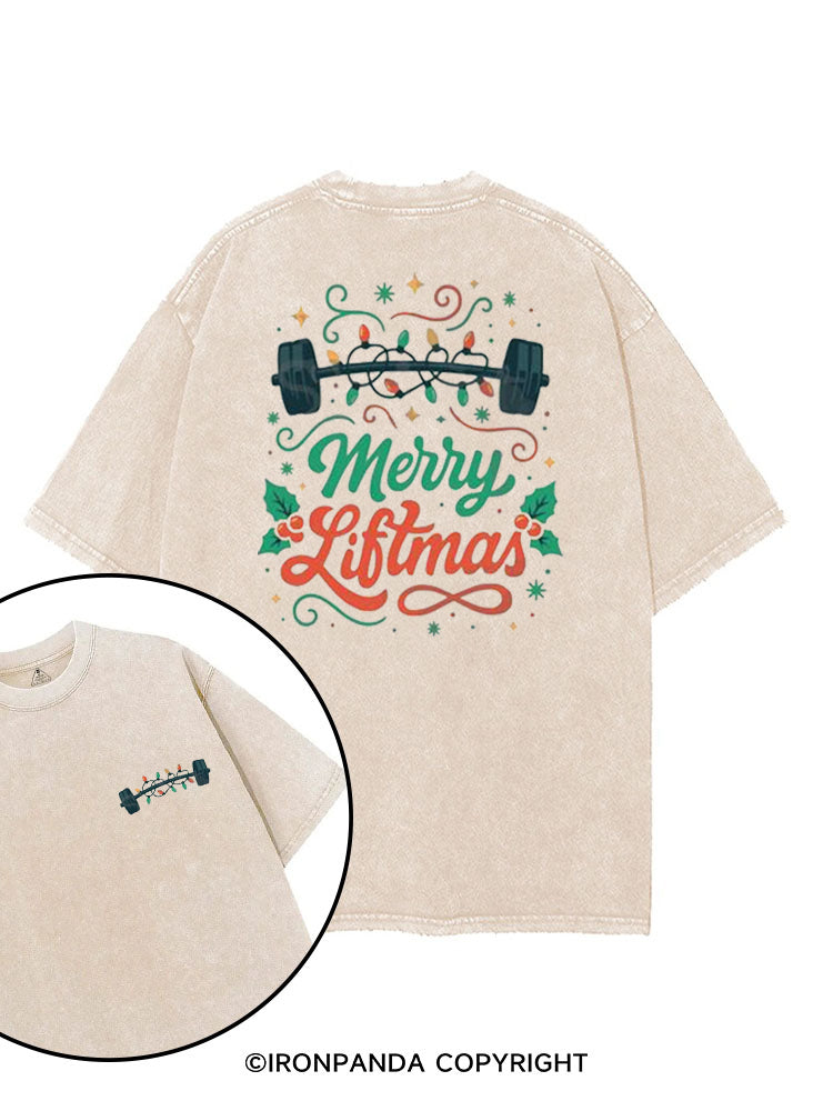 MERRY LIFTMAS STRONG CHRISTMAS printed Gym Shirt