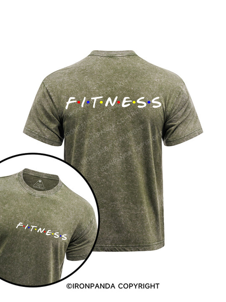 Fitness Printed Washed Gym Shirt