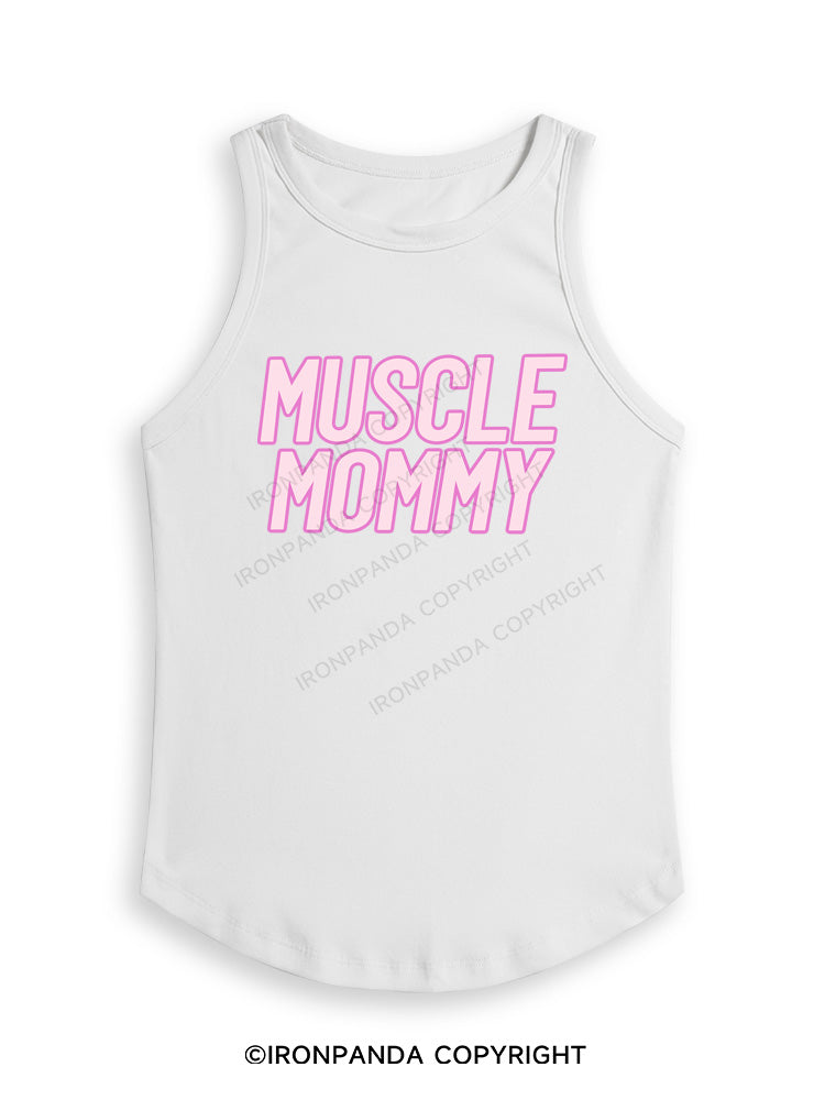 MUSCLE MOM Fitted Tank Top