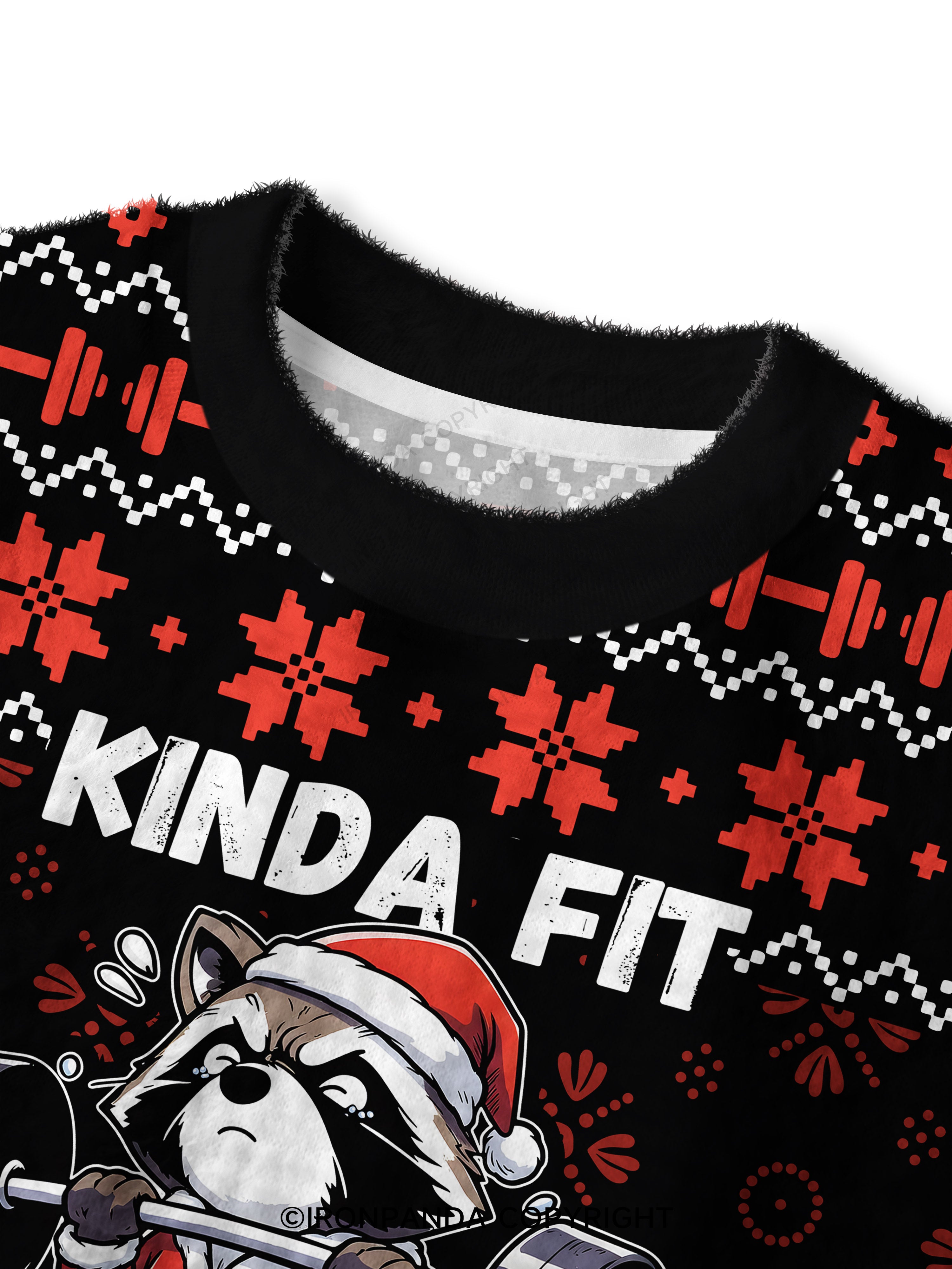 KINDA FIT, SORTA JOLLY Fuzzy Fleece Crop Sweater