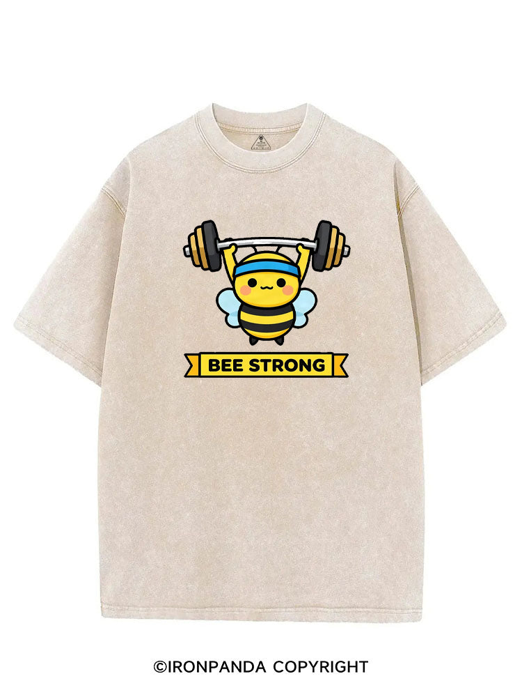 Honey Bee Strong VINTAGE GYM SHIRT