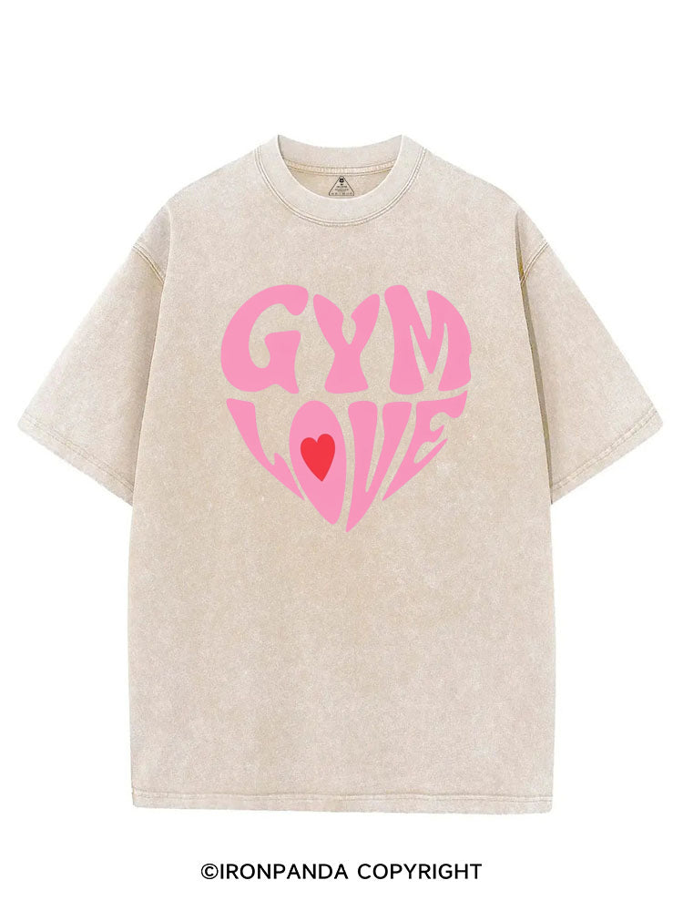 GYM LOVE STRONG PINK VIBES printed Gym Shirt