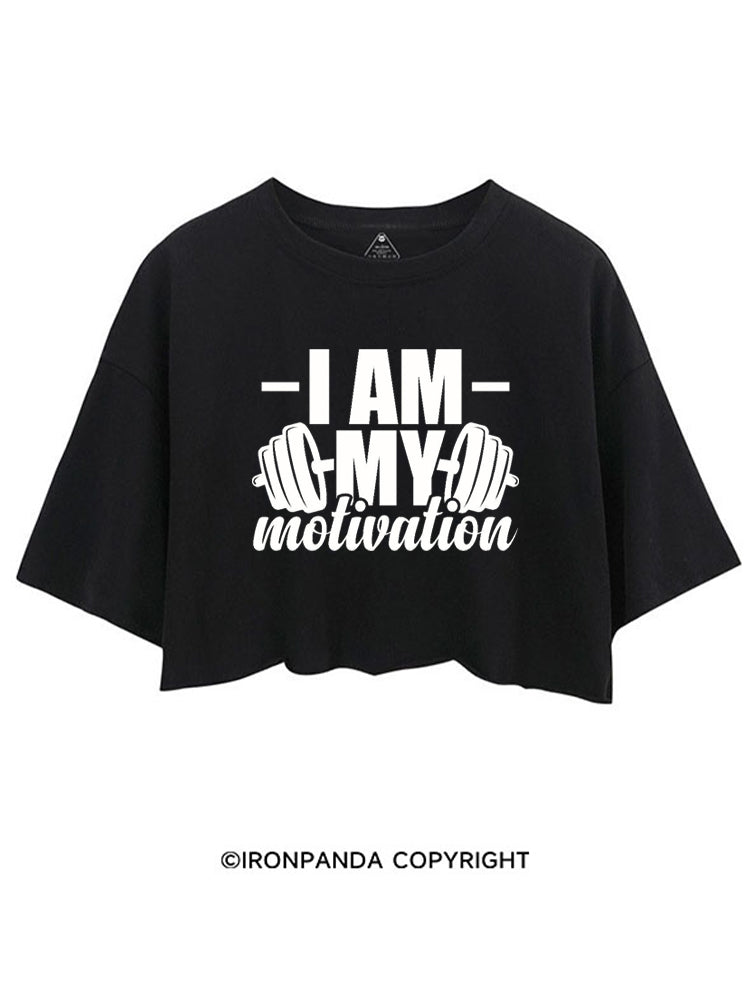 I AM MY MOTIVATION CROP TOPS