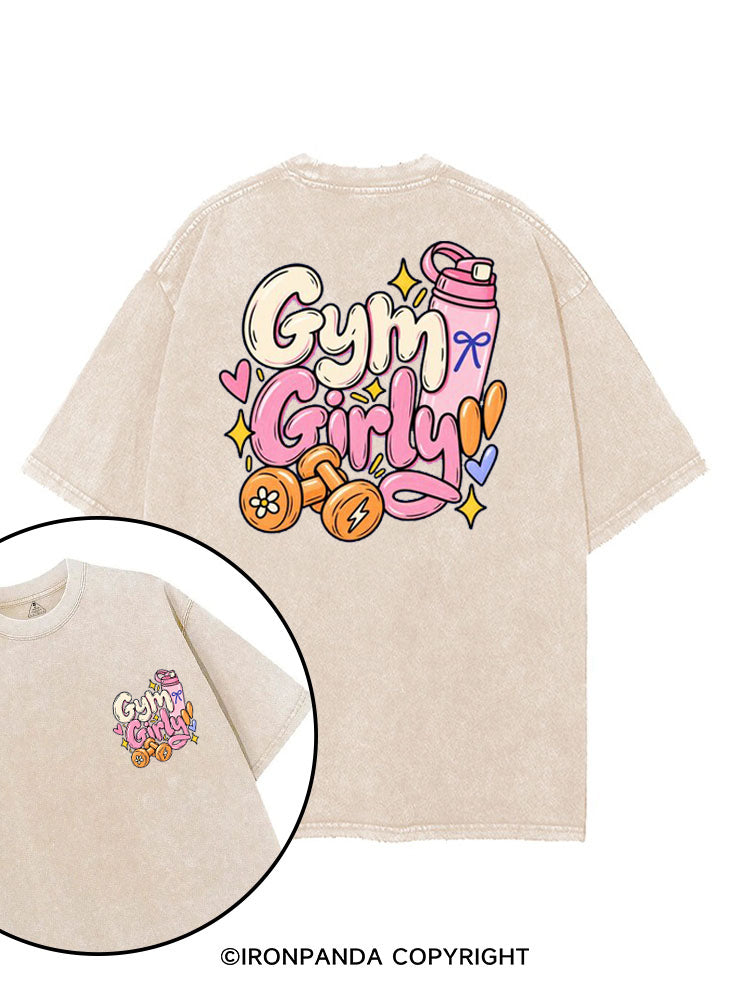 GYM GIRLY FUNNY WORKOUT printed Gym Shirt