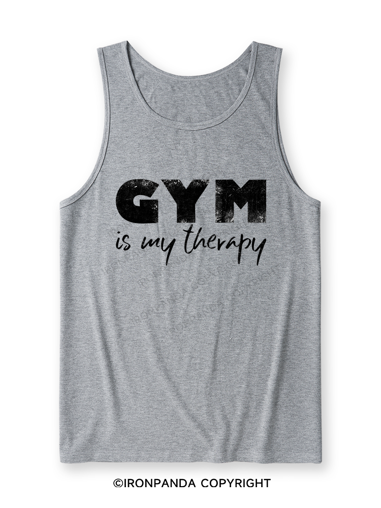 GYM IS MY THERAPY Ultra Soft Heather Tank
