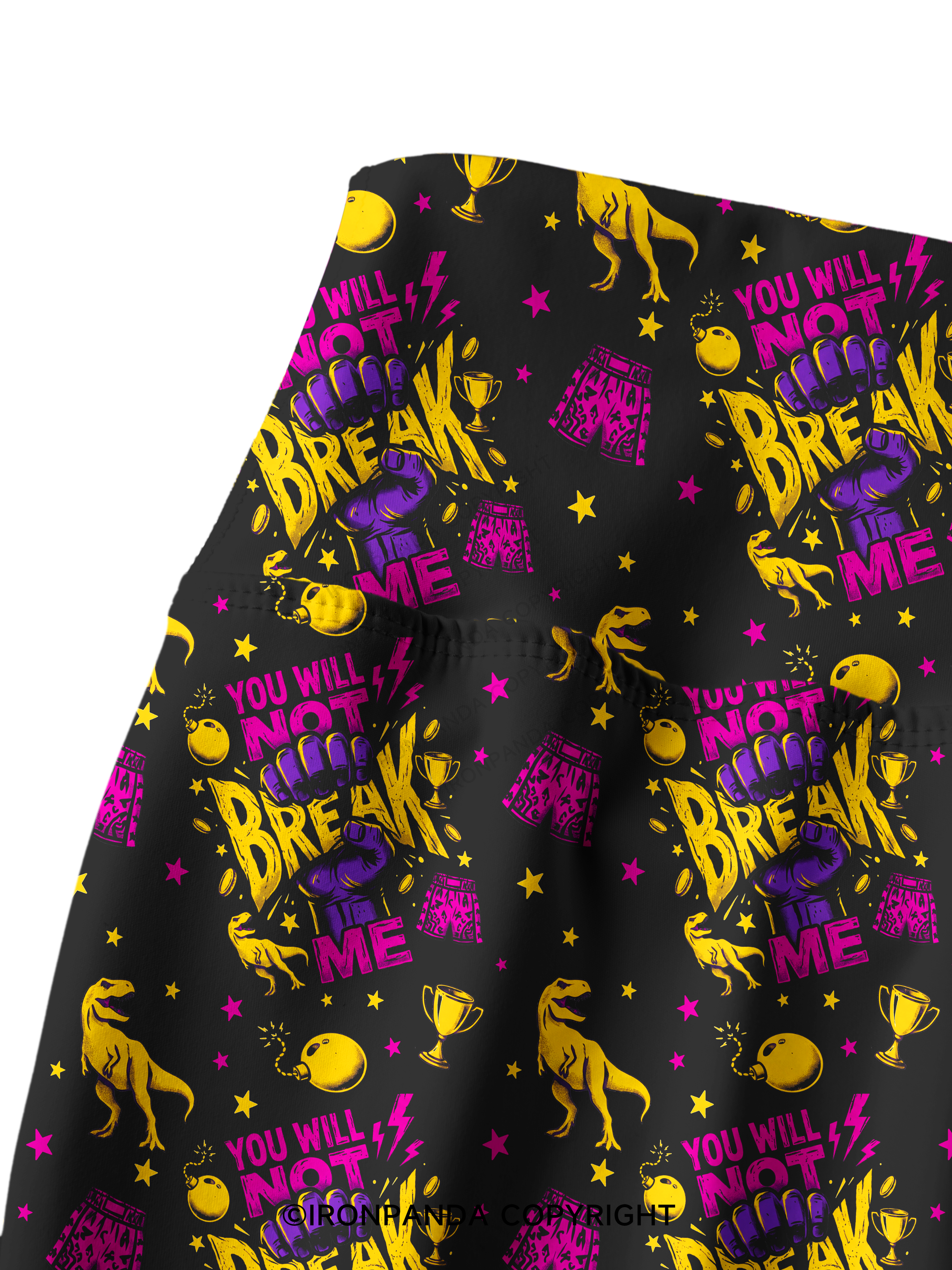 You Will Not Break Me Printed Yoga Pants