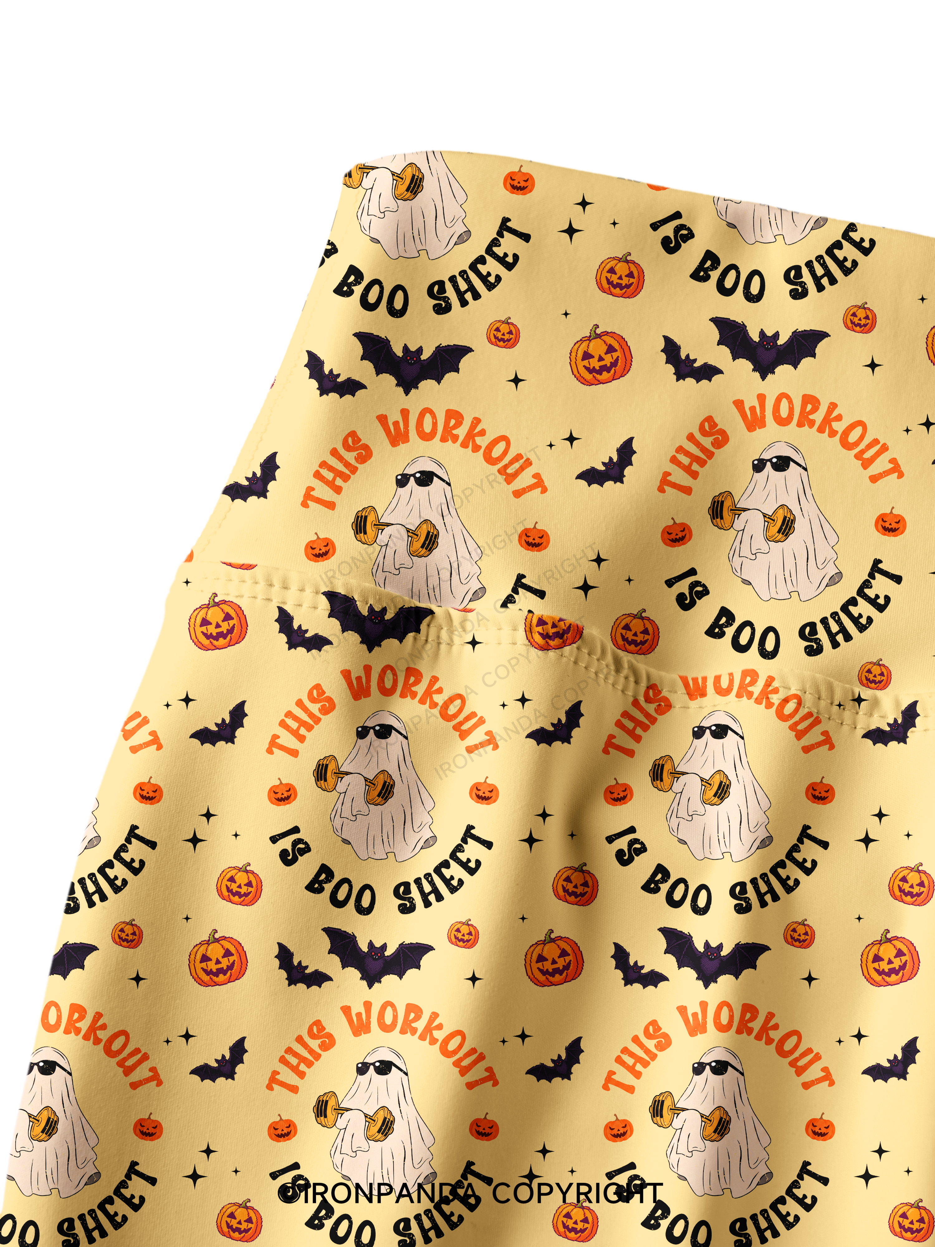 This Workout Is Boo Sheet Funny Ghost Printed Yoga Pants