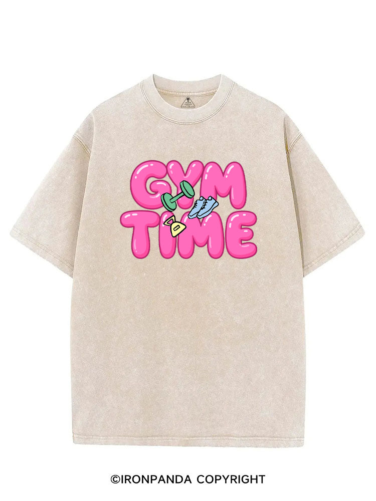 Gym Time Pink Bubble VINTAGE GYM SHIRT