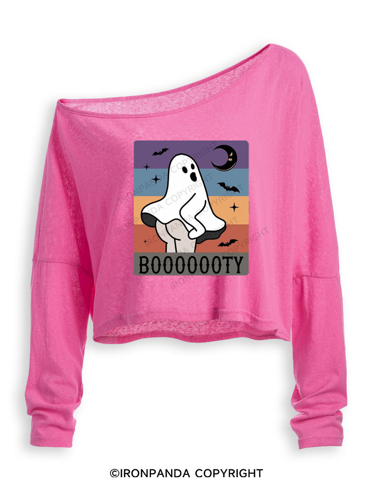 Booooooty Off Shoulder Long Sleeve Crop Top