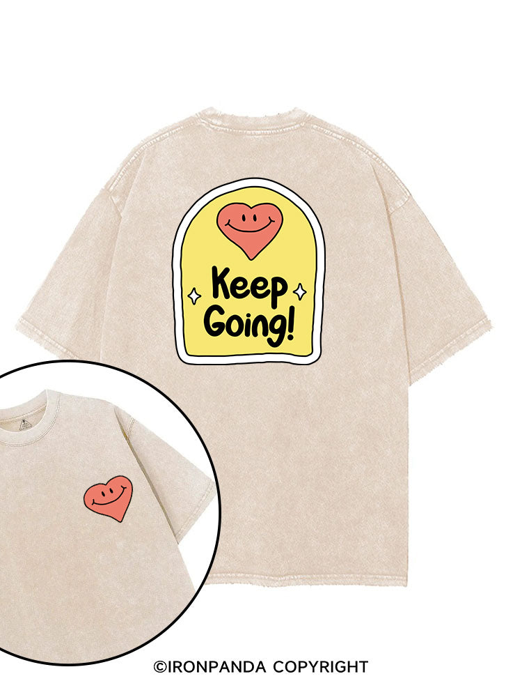 KEEP GOING! printed Gym Shirt