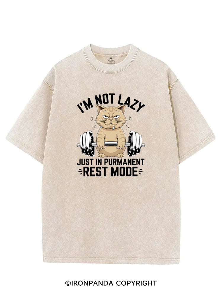I'M NOT LAZY JUST IN PERMANENT REST MODE VINTAGE GYM SHIRT
