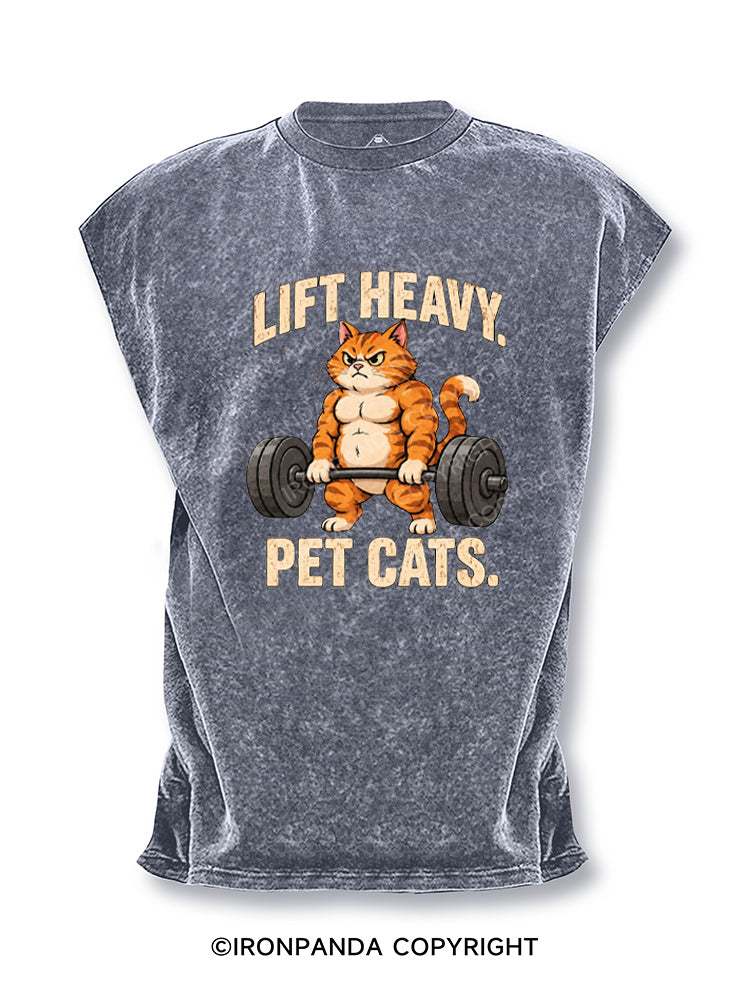 Lift Heavy Pet Cats Funny Cut Off Tank
