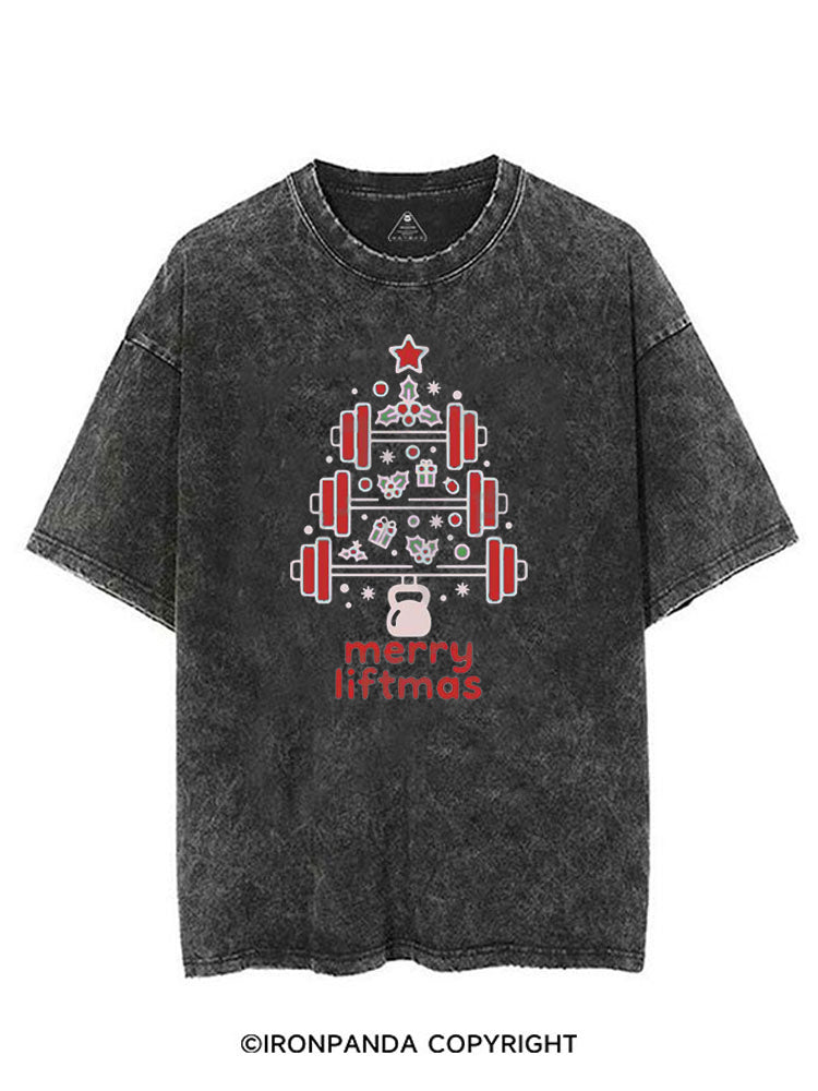 MERRY LIFTMAS FITNESS CHRISTMAS TREE VINTAGE GYM SHIRT