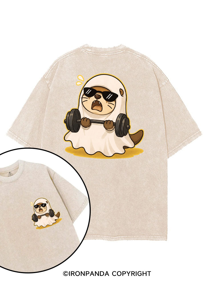 GHOST GYM OTTER printed Gym Shirt