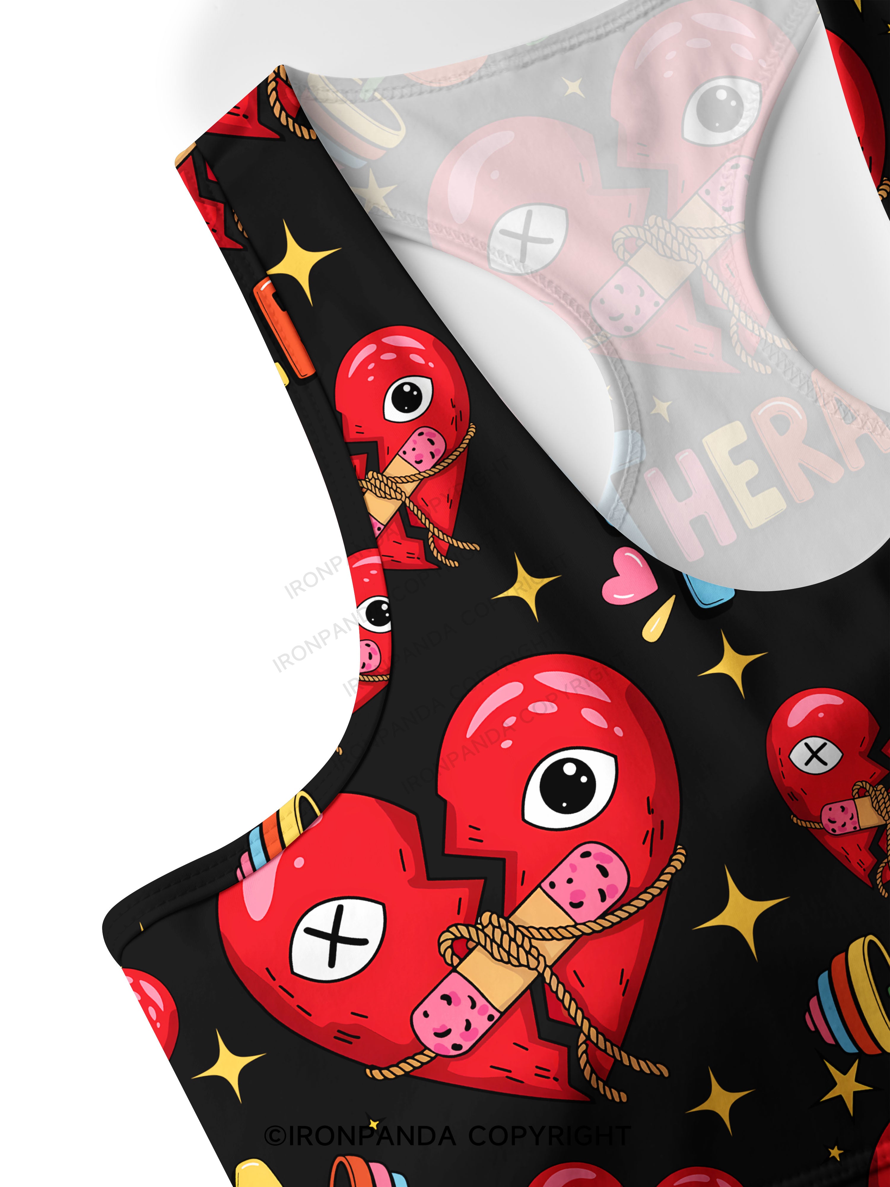 GYM IS MY THERAPY Racerback Sports Bra