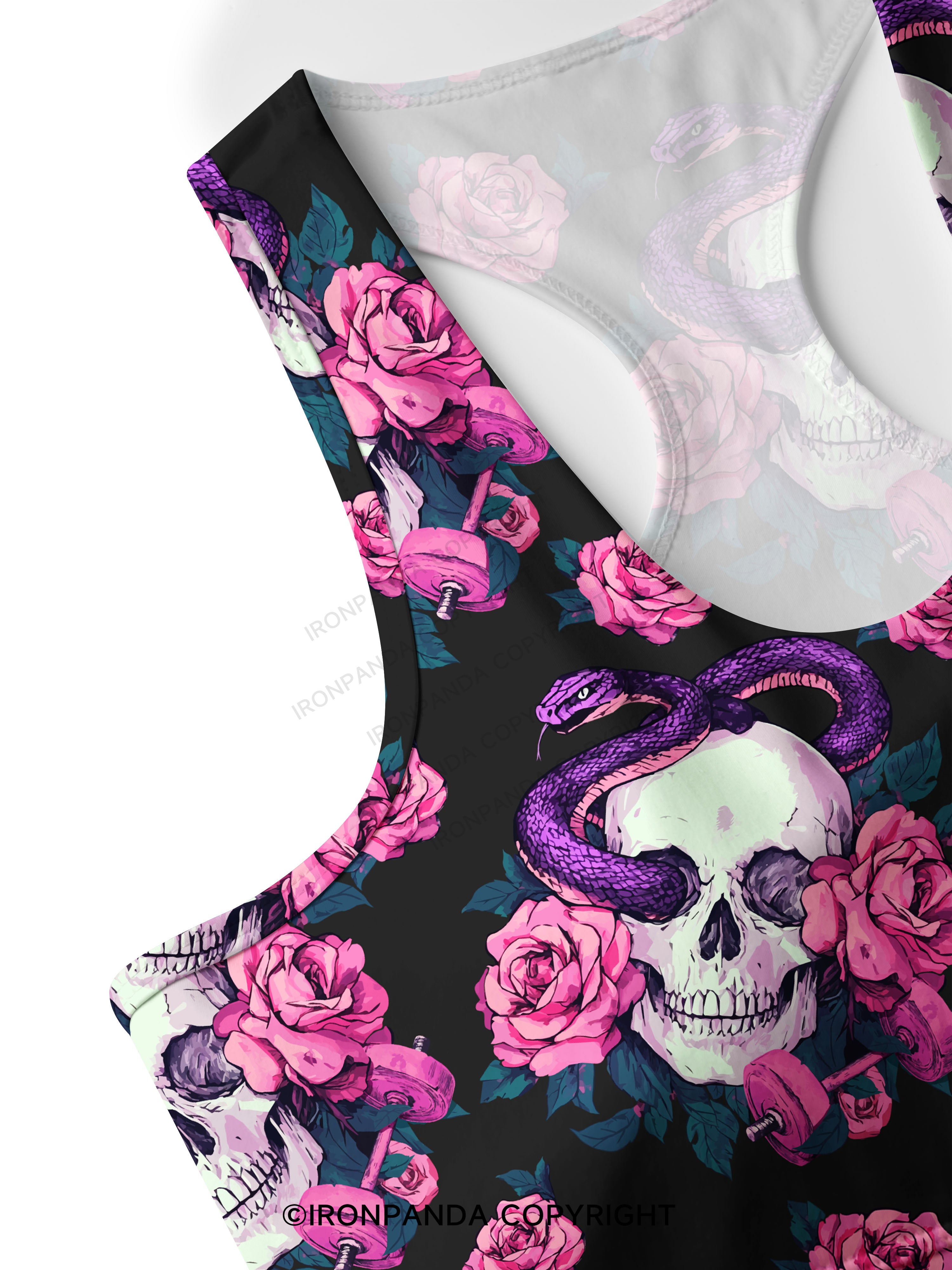 DEAD INSIDE BUT STILL MADE IT TO THE GYM Racerback Sports Bra