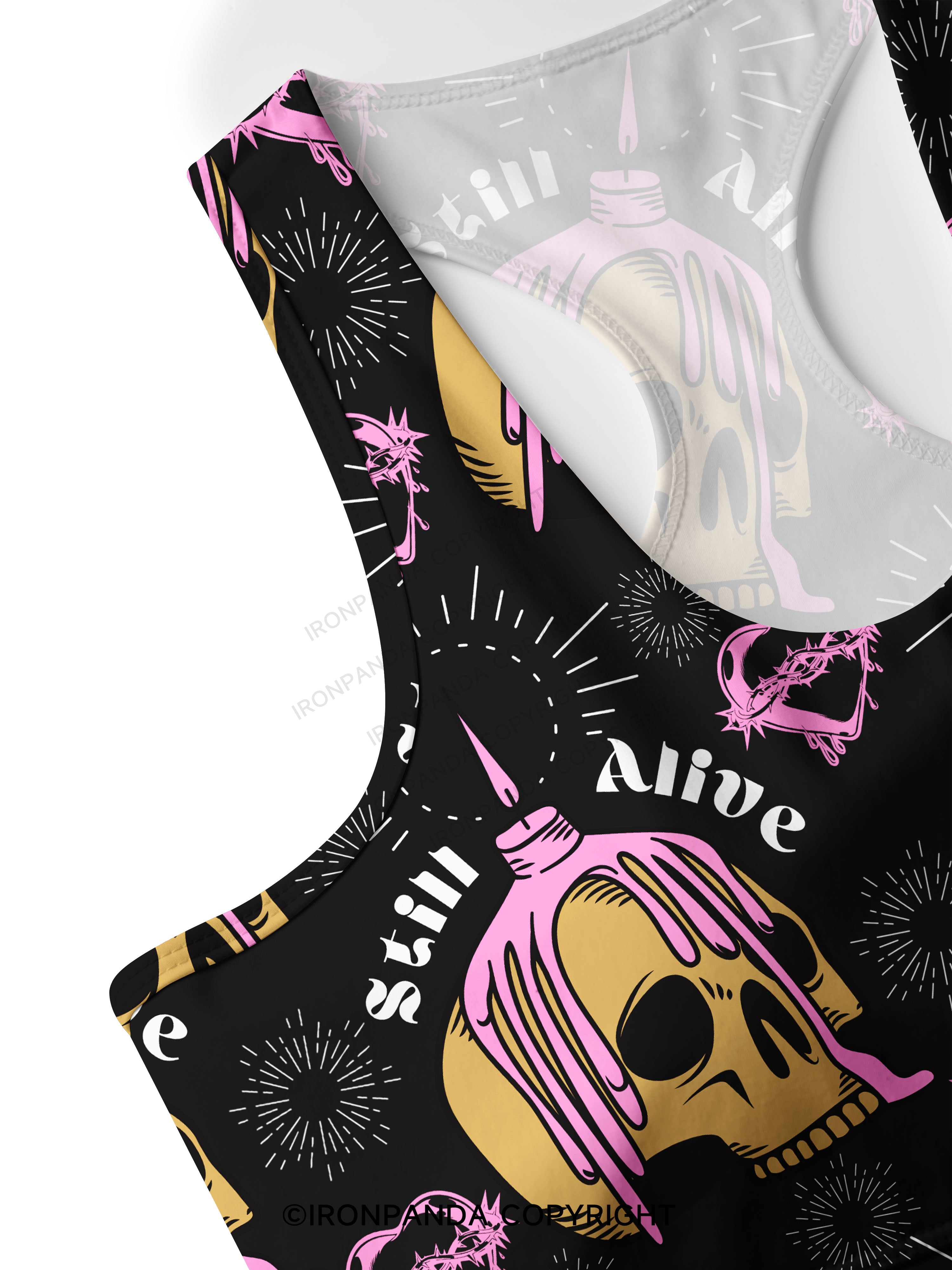 STILL ALIVE Gym Racerback Sports Bra