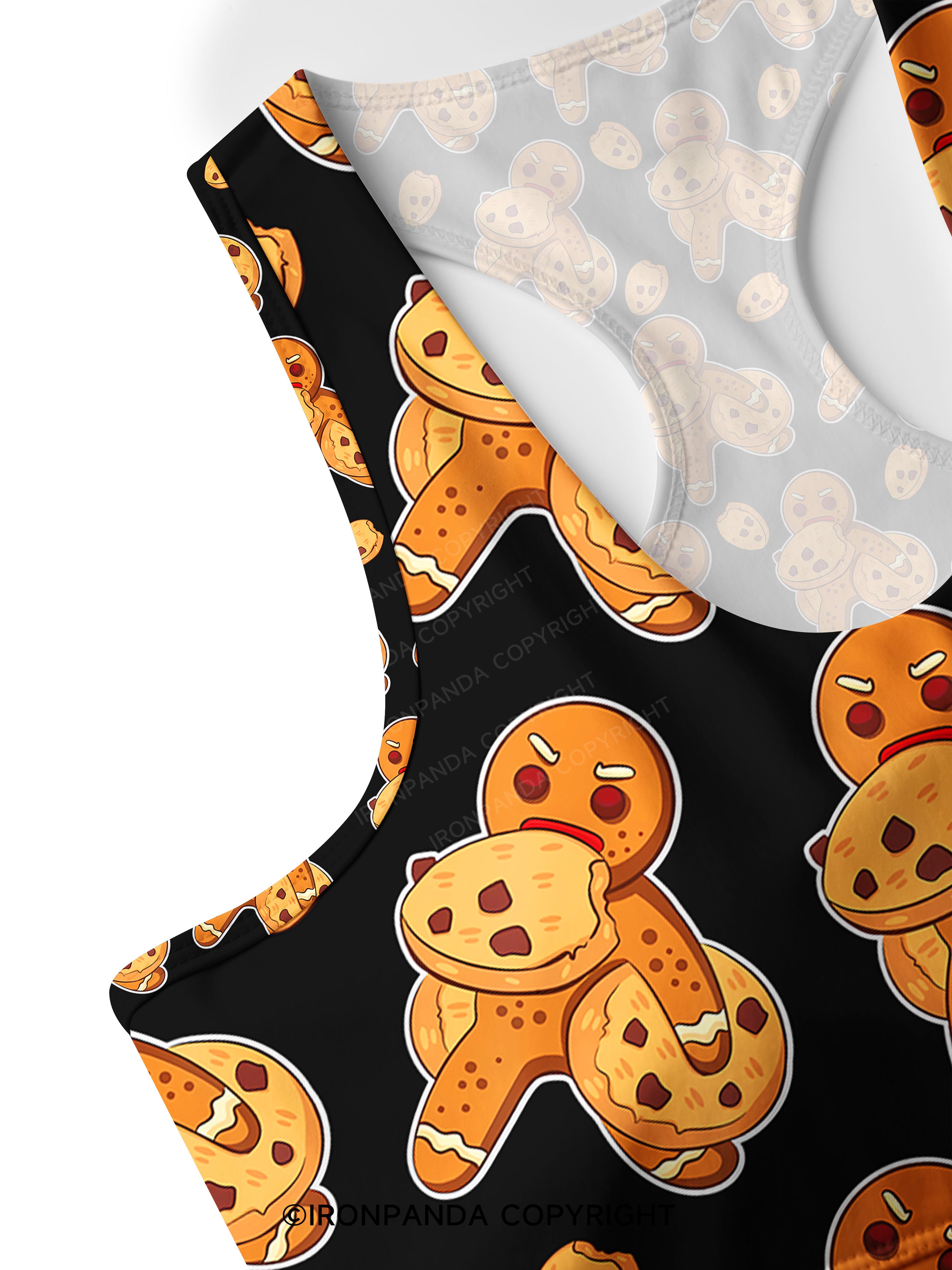 I DID IT ALL FOR THE COOKIES Racerback Sports Bra