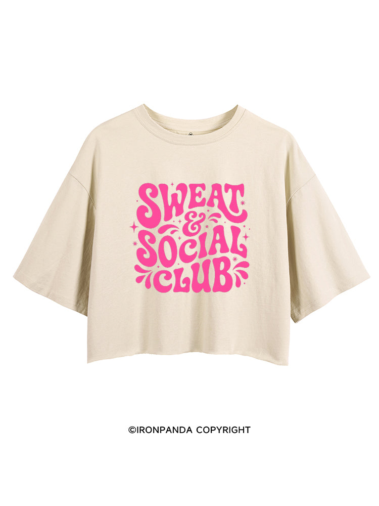 SWEAT AND SOCIAL CLUB CROP TOPS