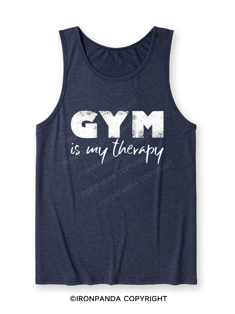 GYM IS MY THERAPY Ultra Soft Heather Tank