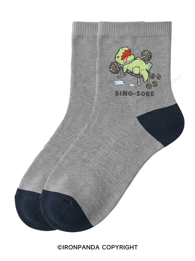DINO-SORE FUNNY Crew Socks