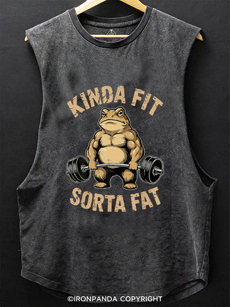 Kinda Fit Sorta Fat Funny Frog Scoop Bottom Cotton Tank
