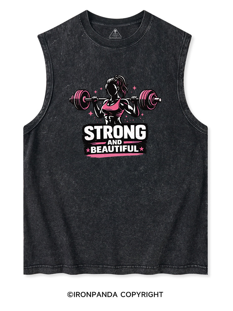 STRONG AND BEAUTIFUL STRONG VIBE Washed Tank