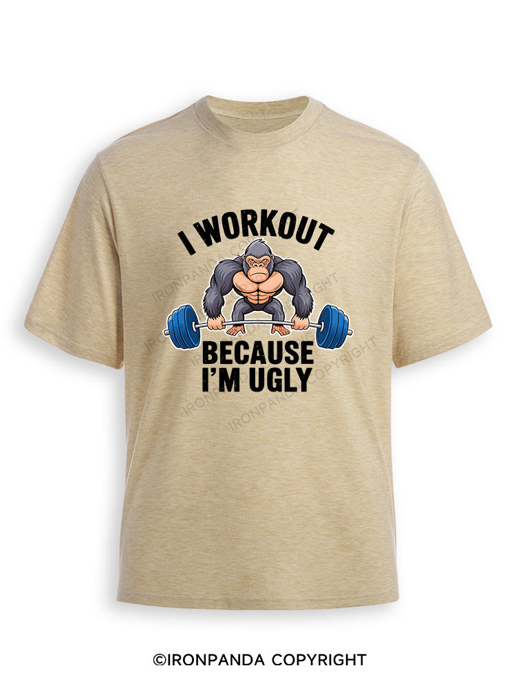 I workout because I'm ugly Ultra Soft Heather T-Shirt