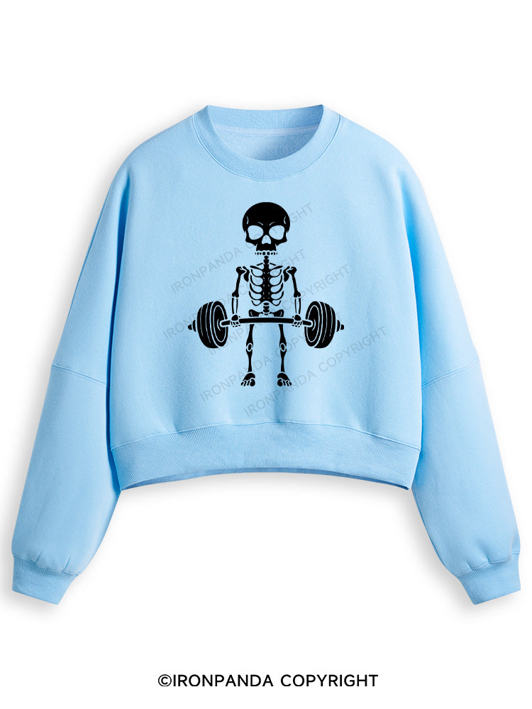 DEADLIFT SQUAD Fleece Crop Sweatshirt