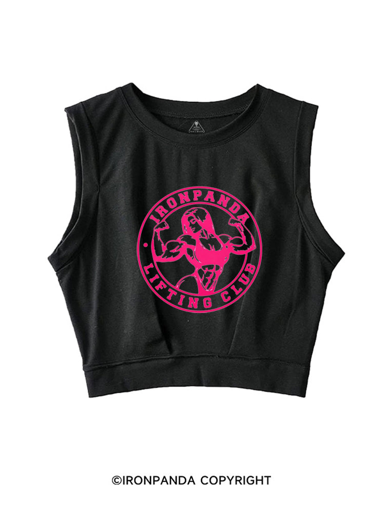 IRONPANDA LIFTING CLUB SLEEVELESS CROP TOPS