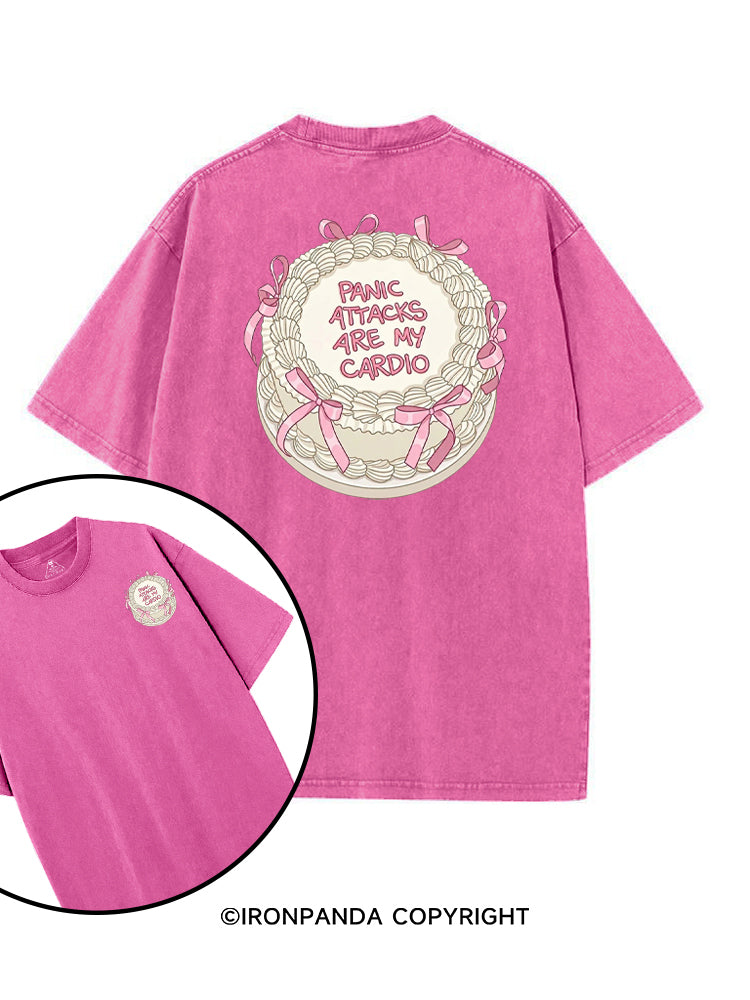 PANIC ATTACKS ARE MY CARDIO FUNNY WORKOUT printed Gym Shirt