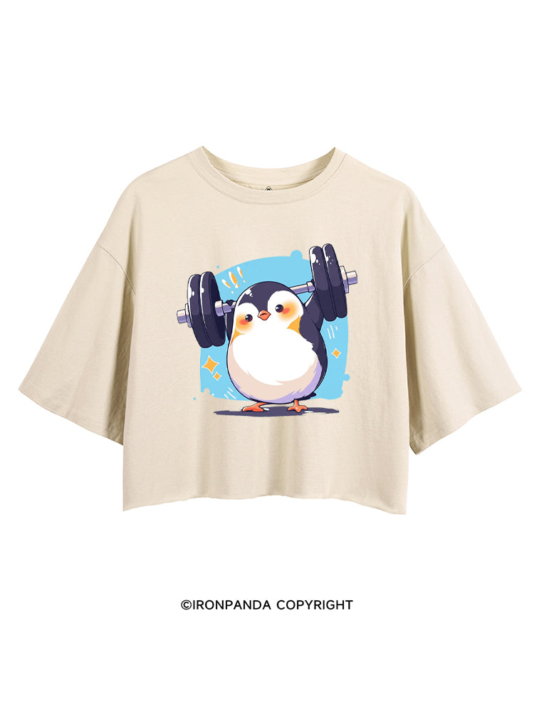 PENGUIN POWER WEIGHTLIFTING CLUB CROP TOPS