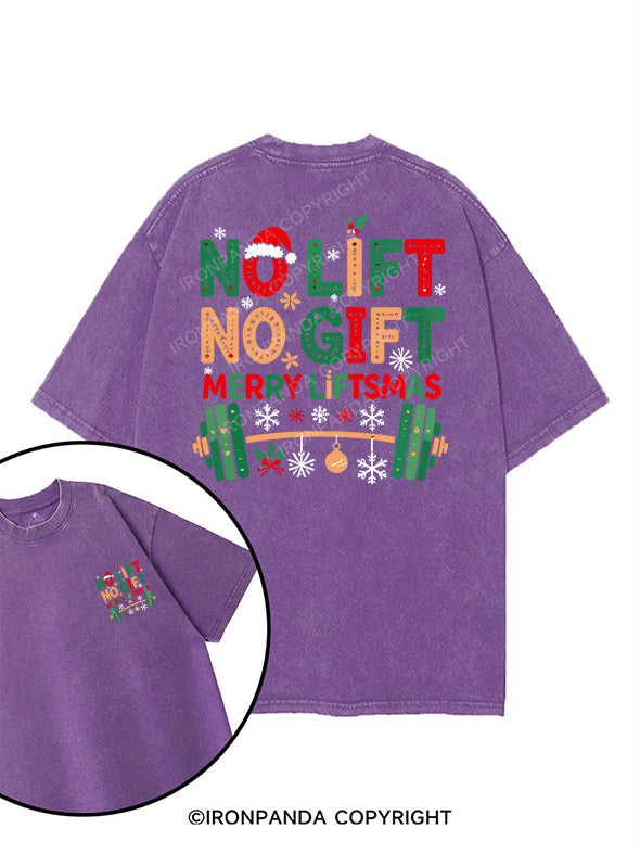 NO LIFT NO GIFT MERRY LIFTMAS printed Gym Shirt