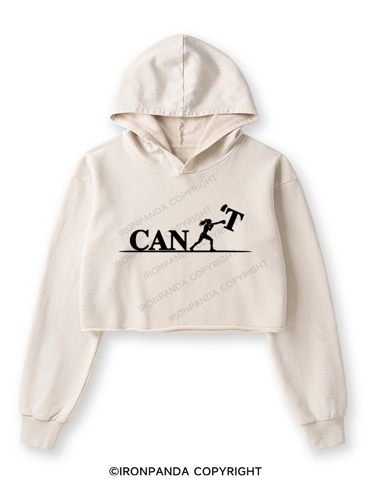 NOW I CAN Washed Crop Hoodie
