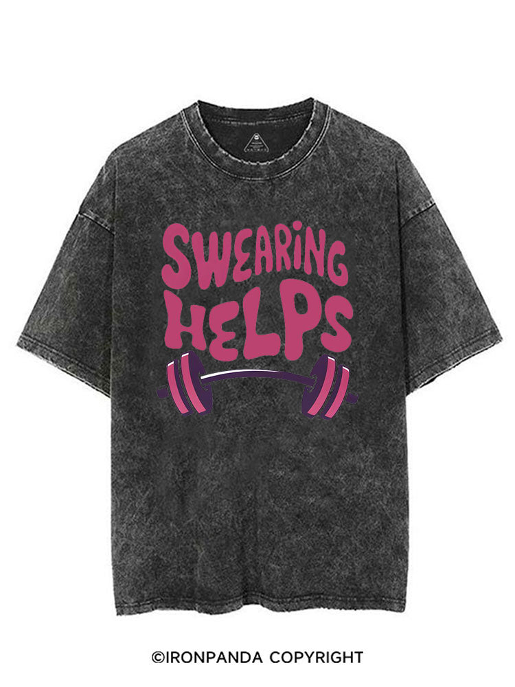 SWEARING HELPS FUNNY GYM VINTAGE GYM SHIRT