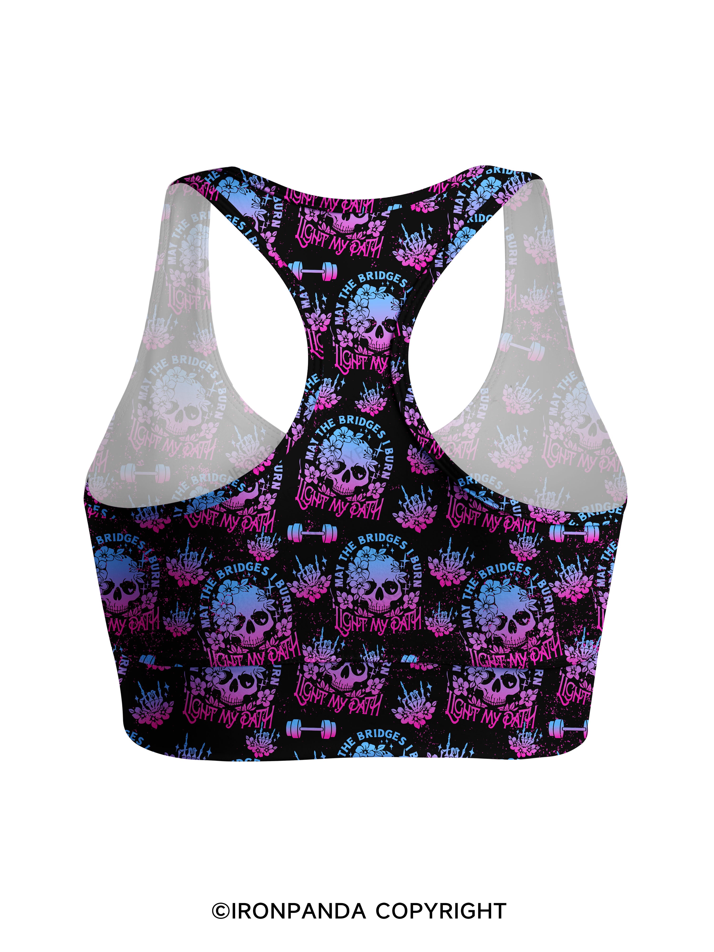 May The Bridges I Burn Light The Way Racerback Sports Bra