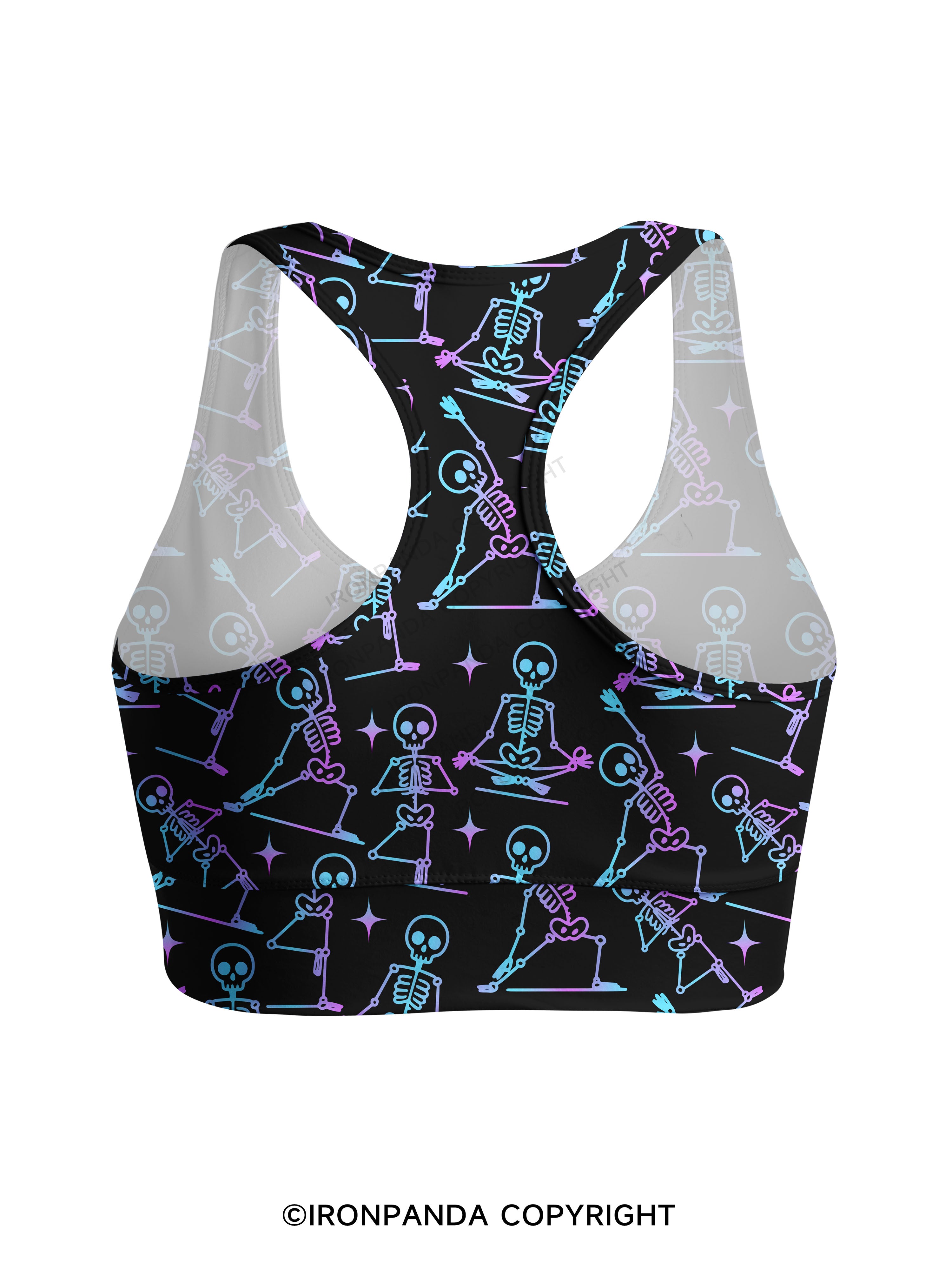 ZEN TO THE BONE SKELETON Racerback Sports Bra