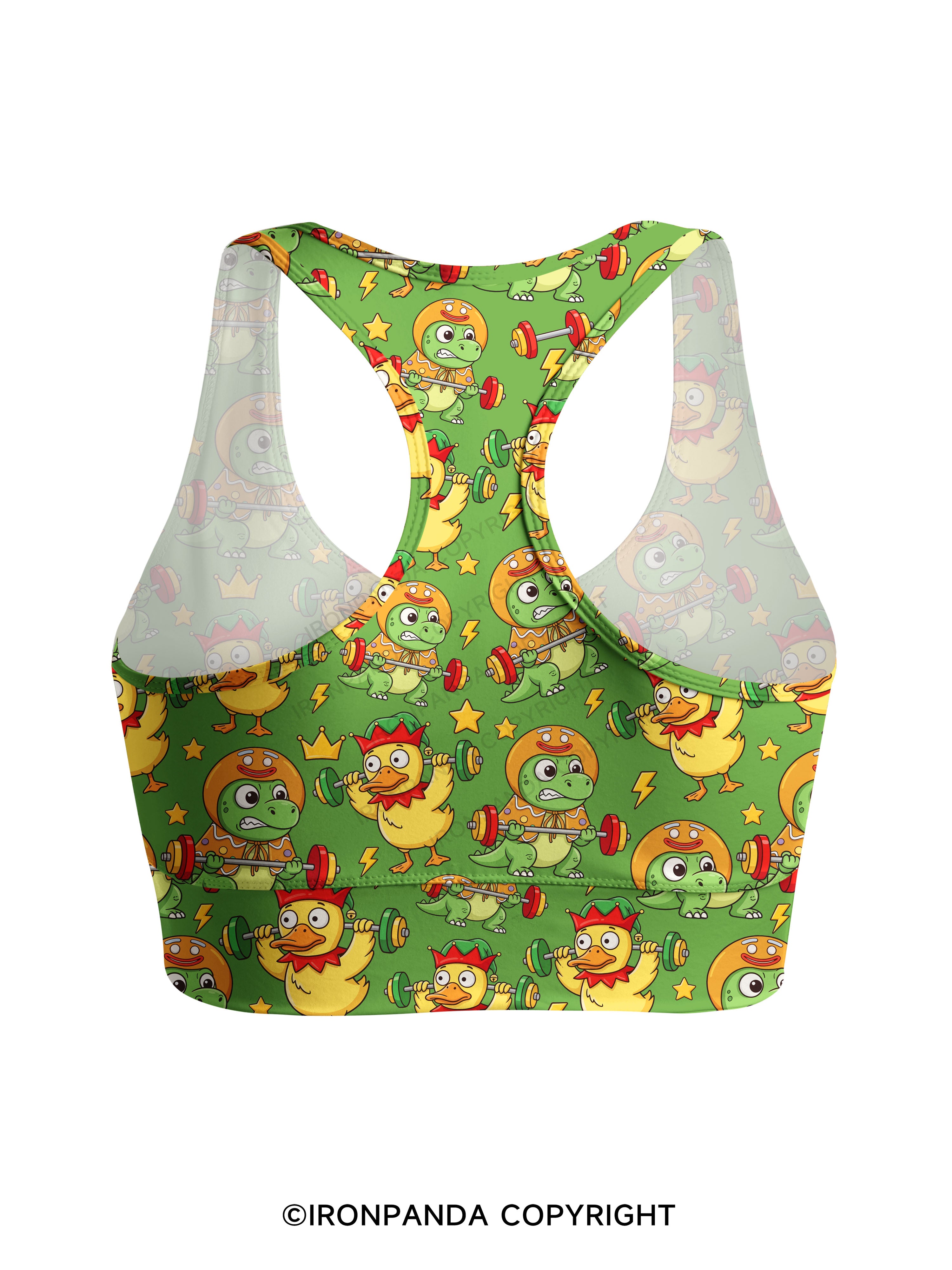 Gains Are Fun Racerback Sports Bra
