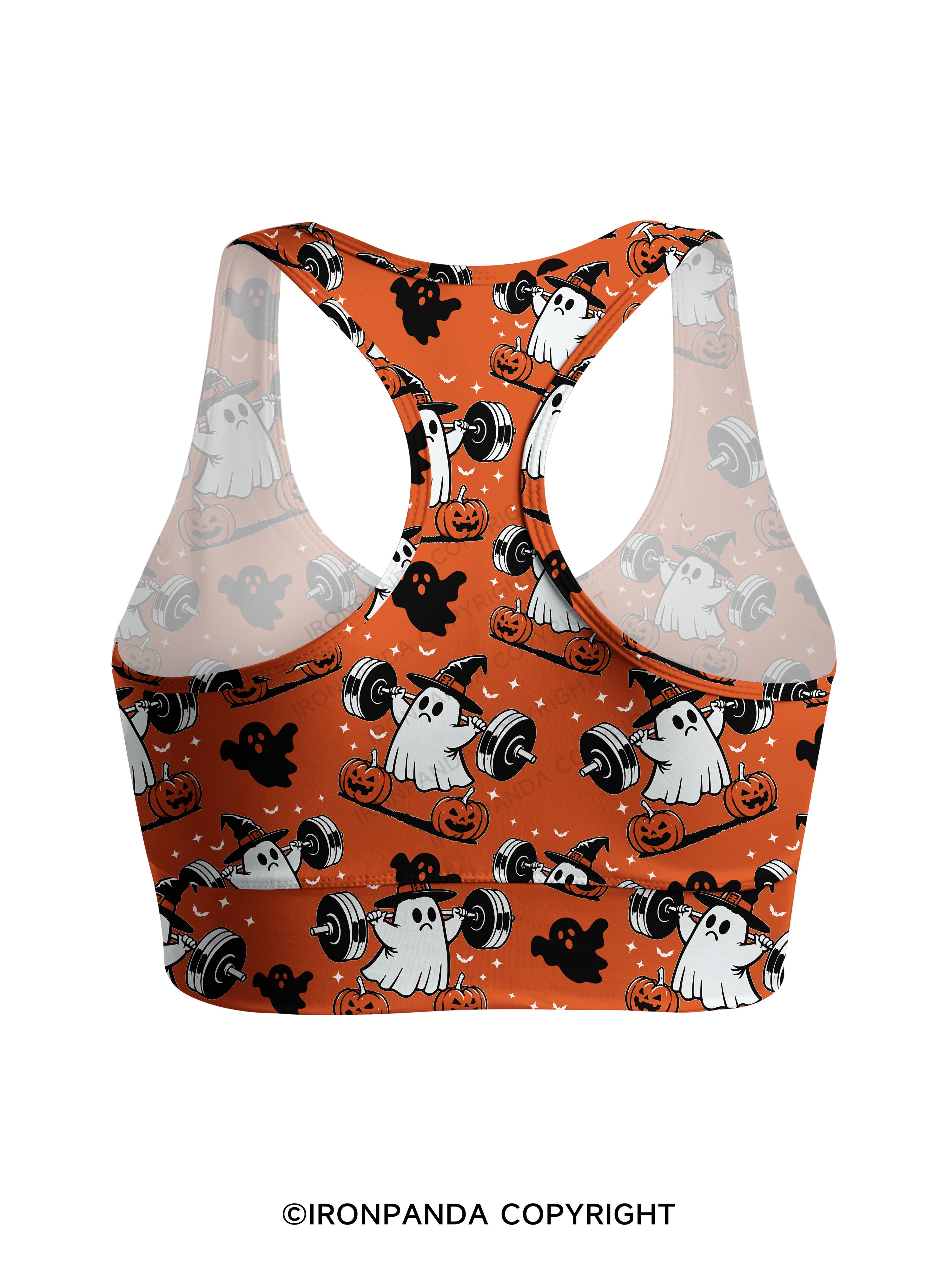 NO TRICKS JUST REPS Racerback Sports Bra