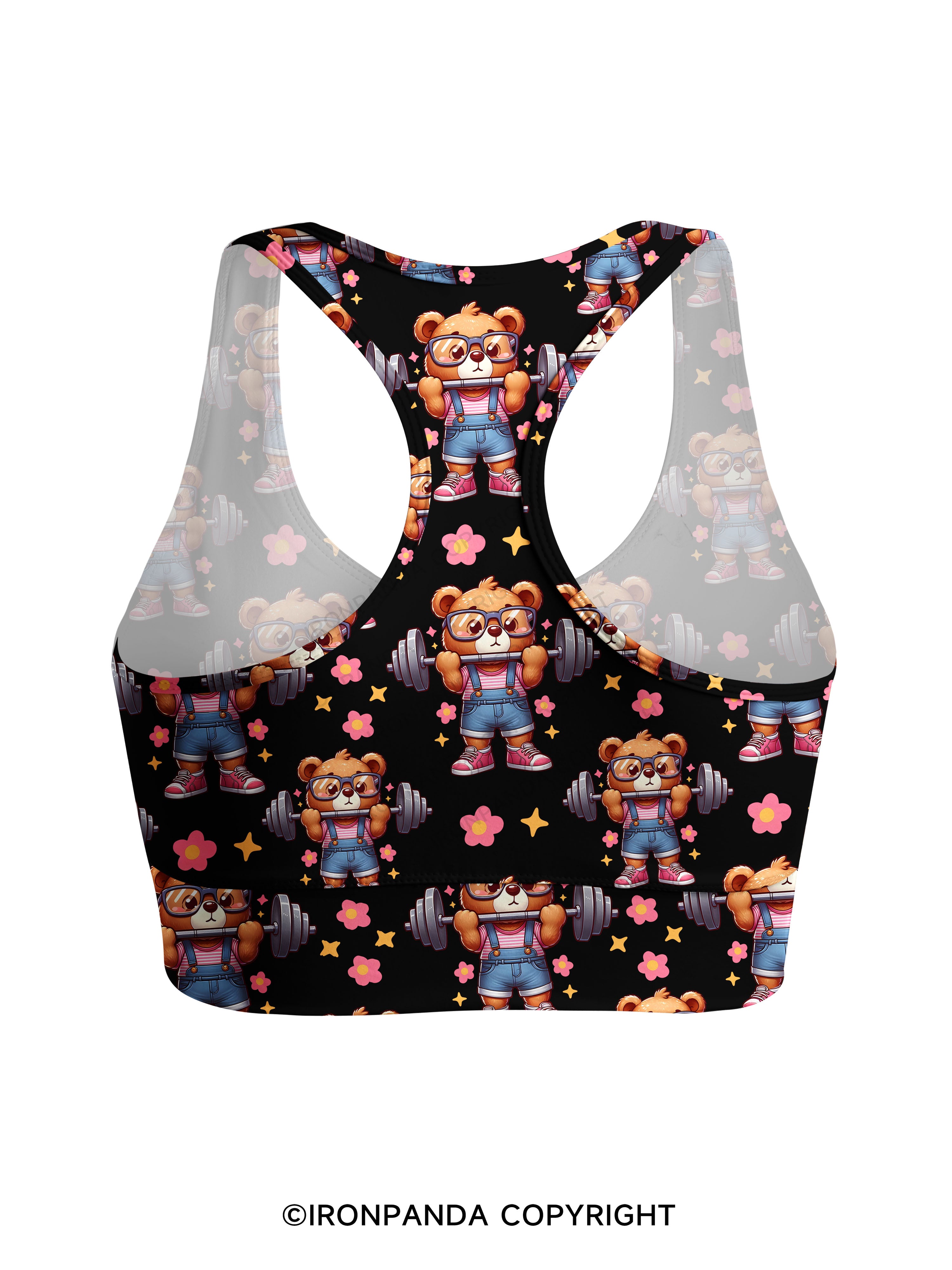 KINDA STRONG, SORTA FLUFFY Racerback Sports Bra