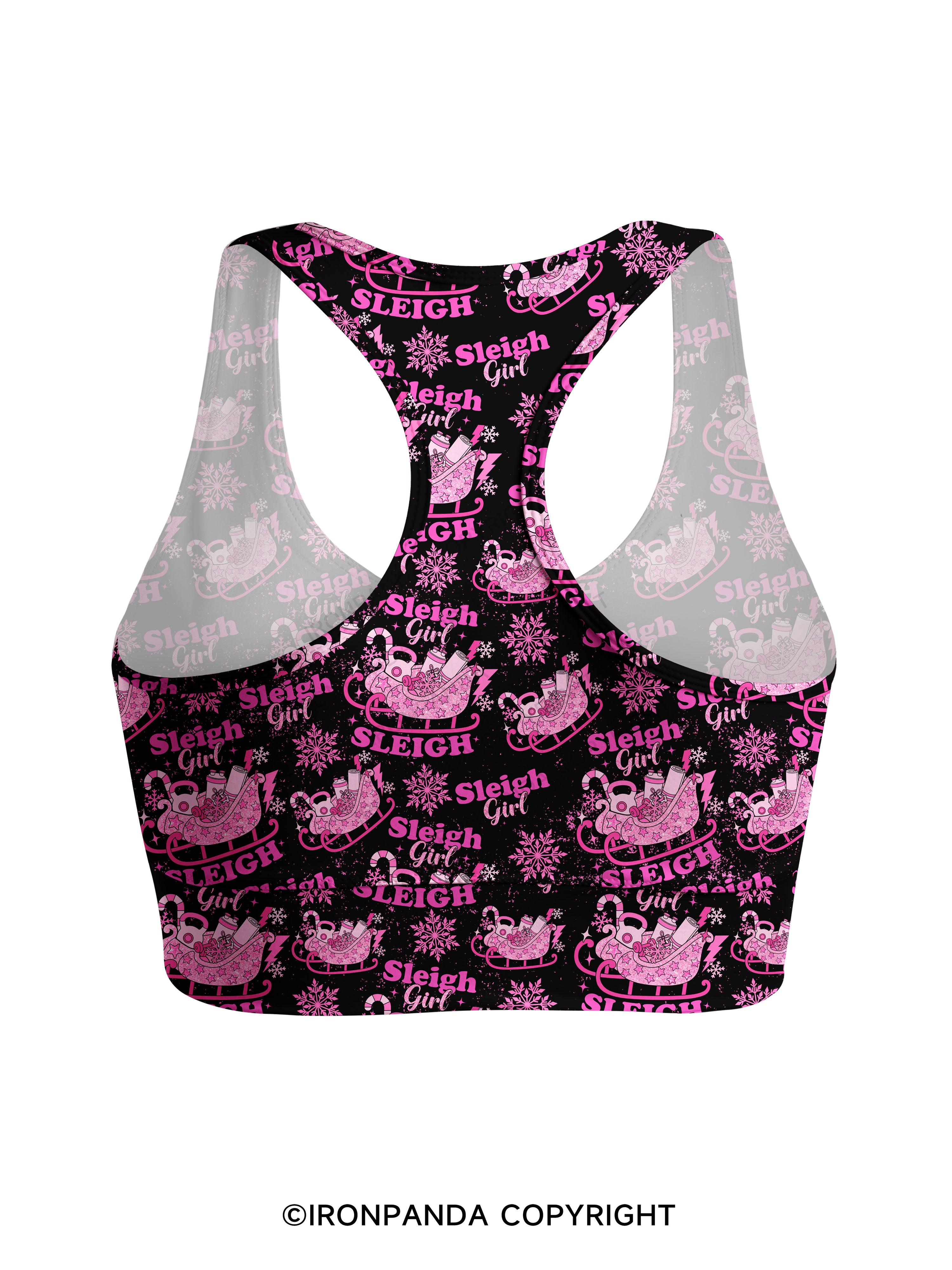 sleigh girl sleigh Racerback Sports Bra