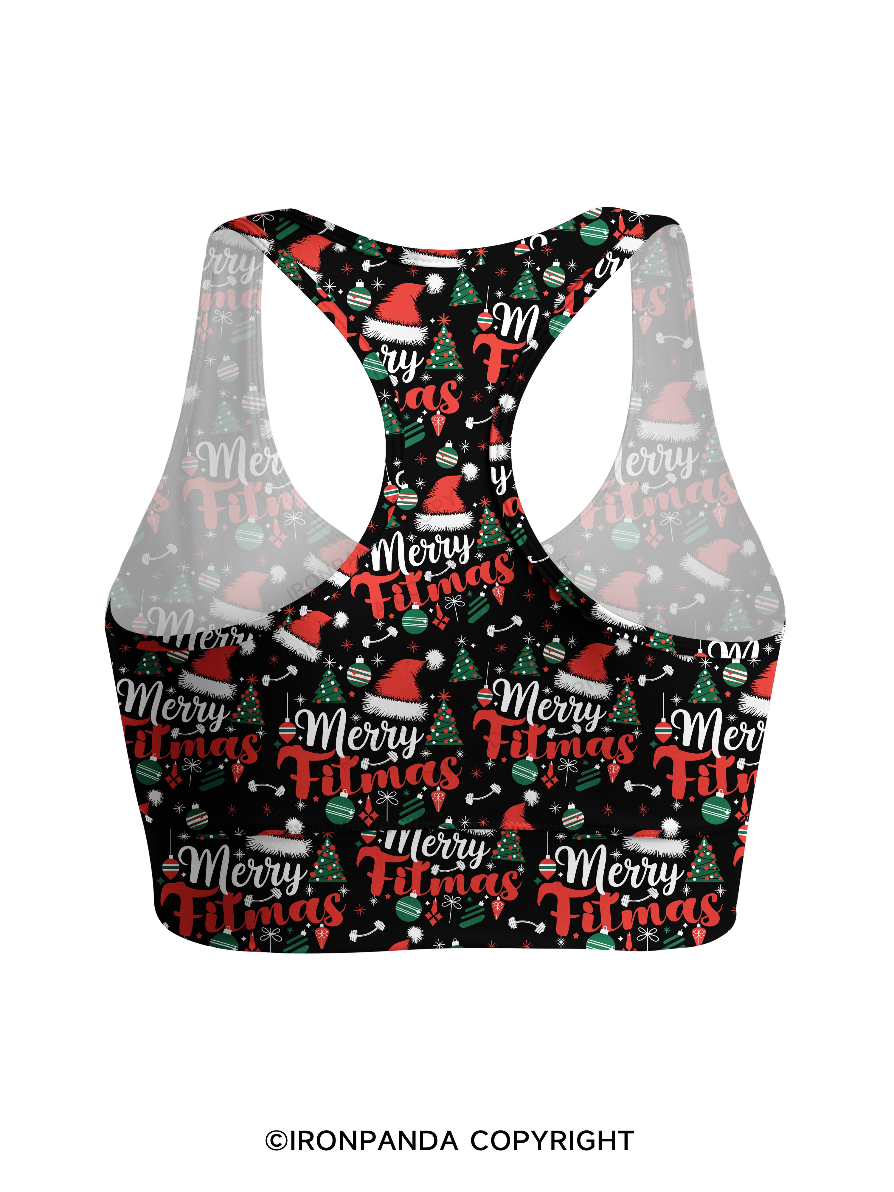Merry Fitmas Racerback Sports Bra