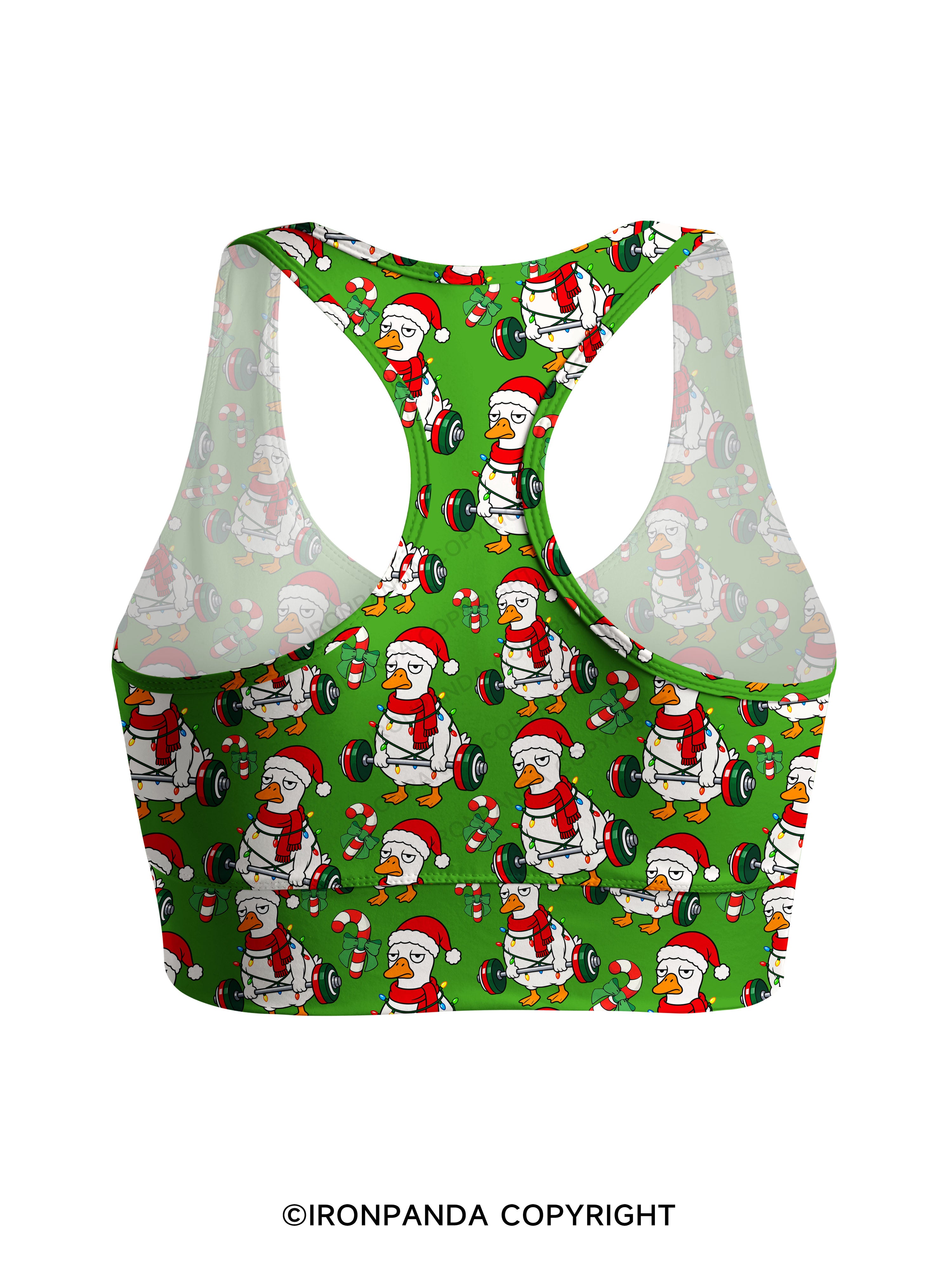 JUST GONNAJINGLE A BITI'M TIRED Racerback Sports Bra