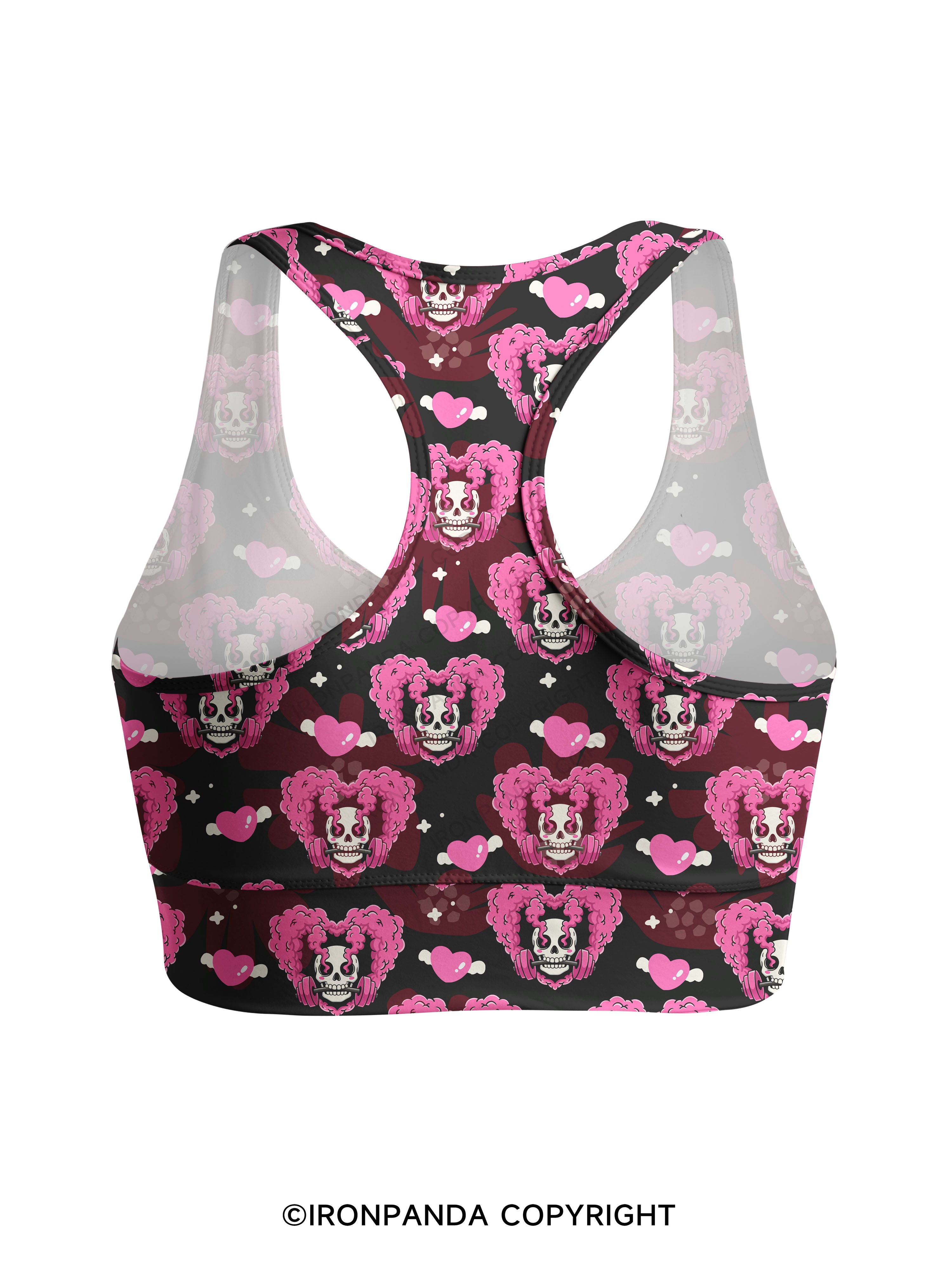 gym heart Racerback Sports Bra