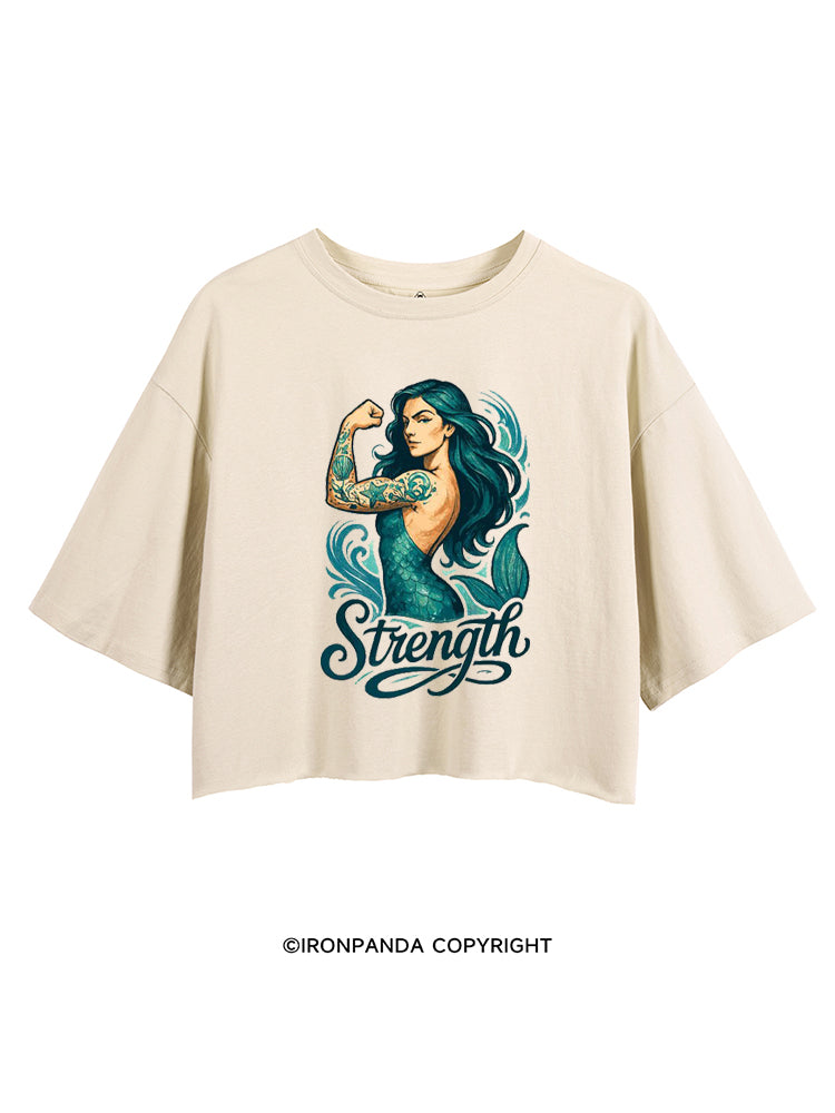 STRENGTH MUSCLE MERMAID CROP TOPS