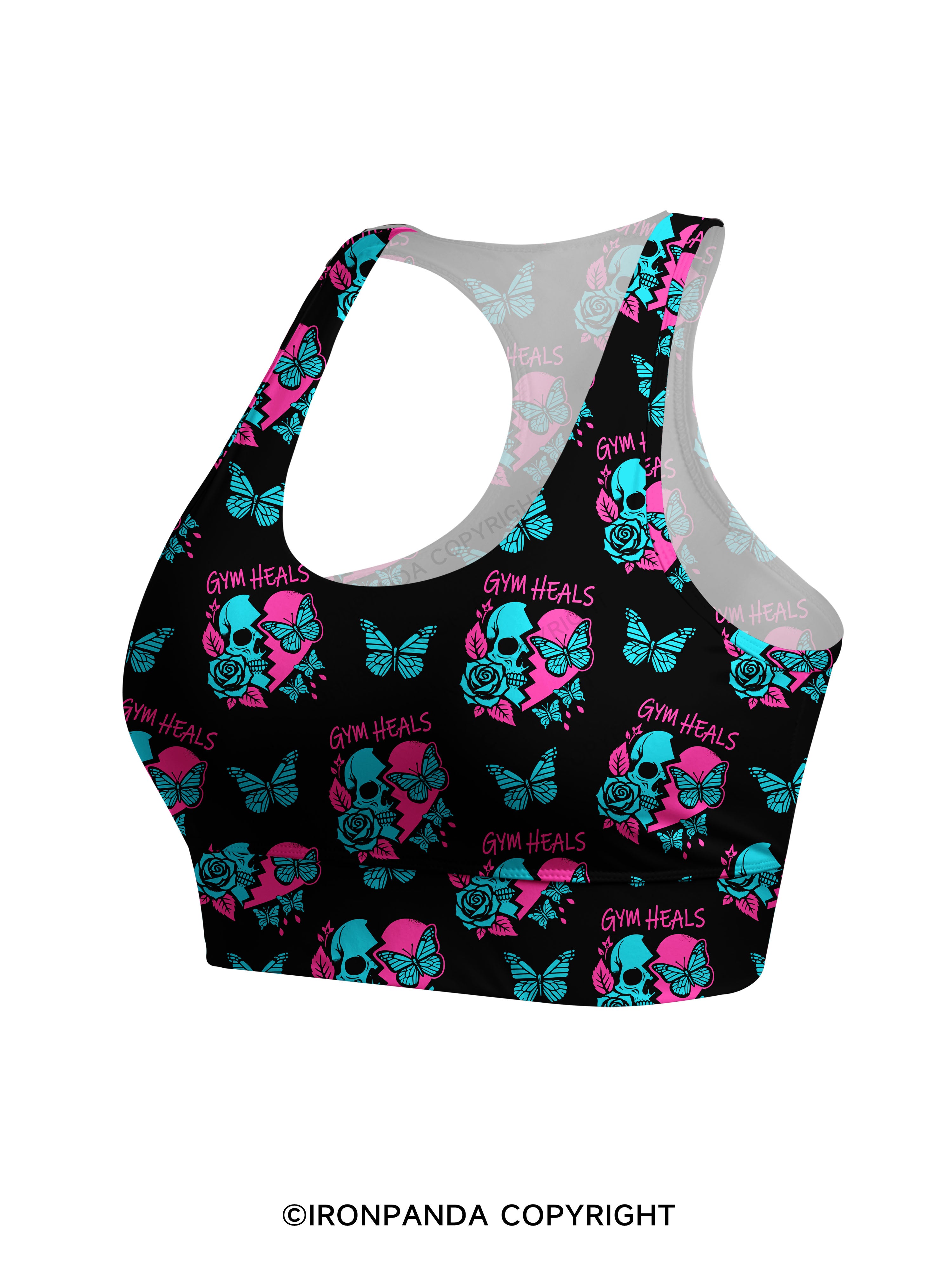 gym heals Racerback Sports Bra